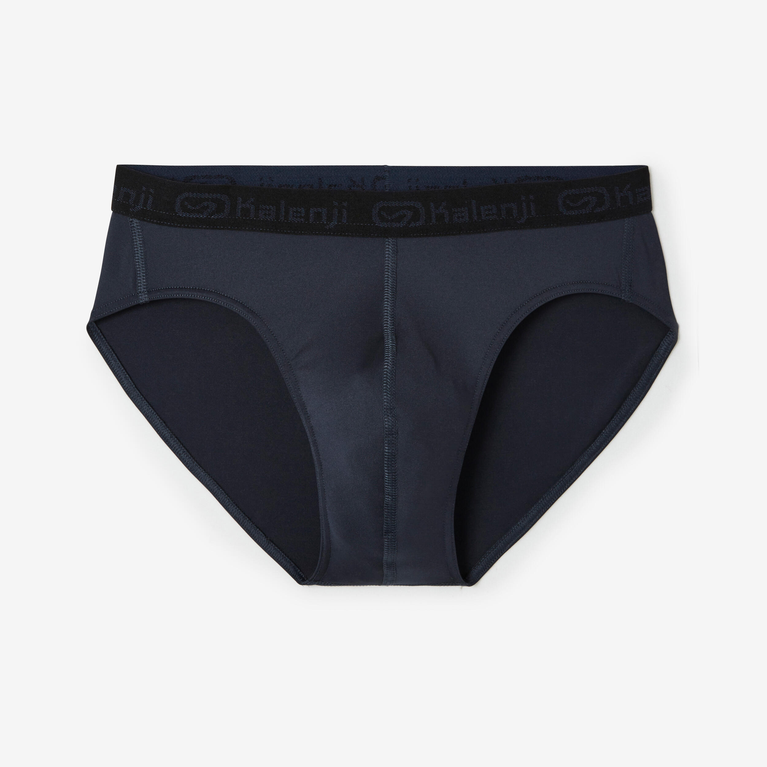Kalenji Funktionsunterhose Lauf-Slip atmungsaktiv Herren grau/dunkelblau