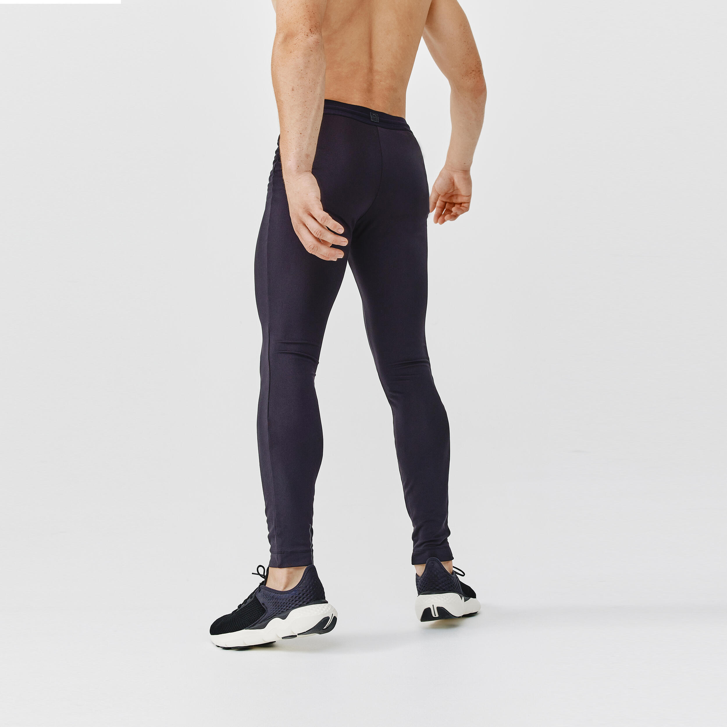 Kalenji Laufhose lang Tights atmungsaktiv Dry+ Herren schwarz