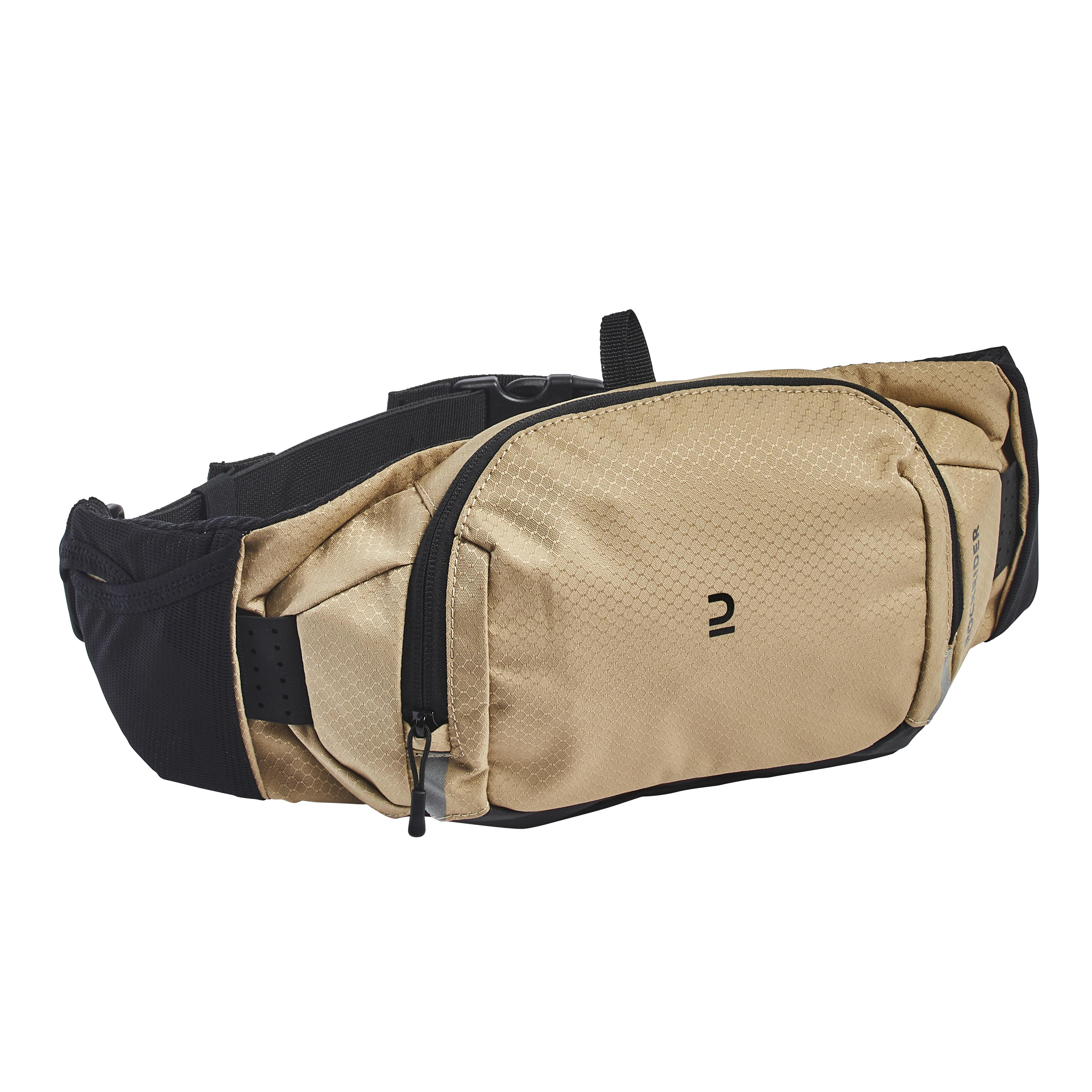 Rockrider Gürteltasche zur Flüssigkeitsversorgung MTB Feel 2 l/0,25 l Wasser beige