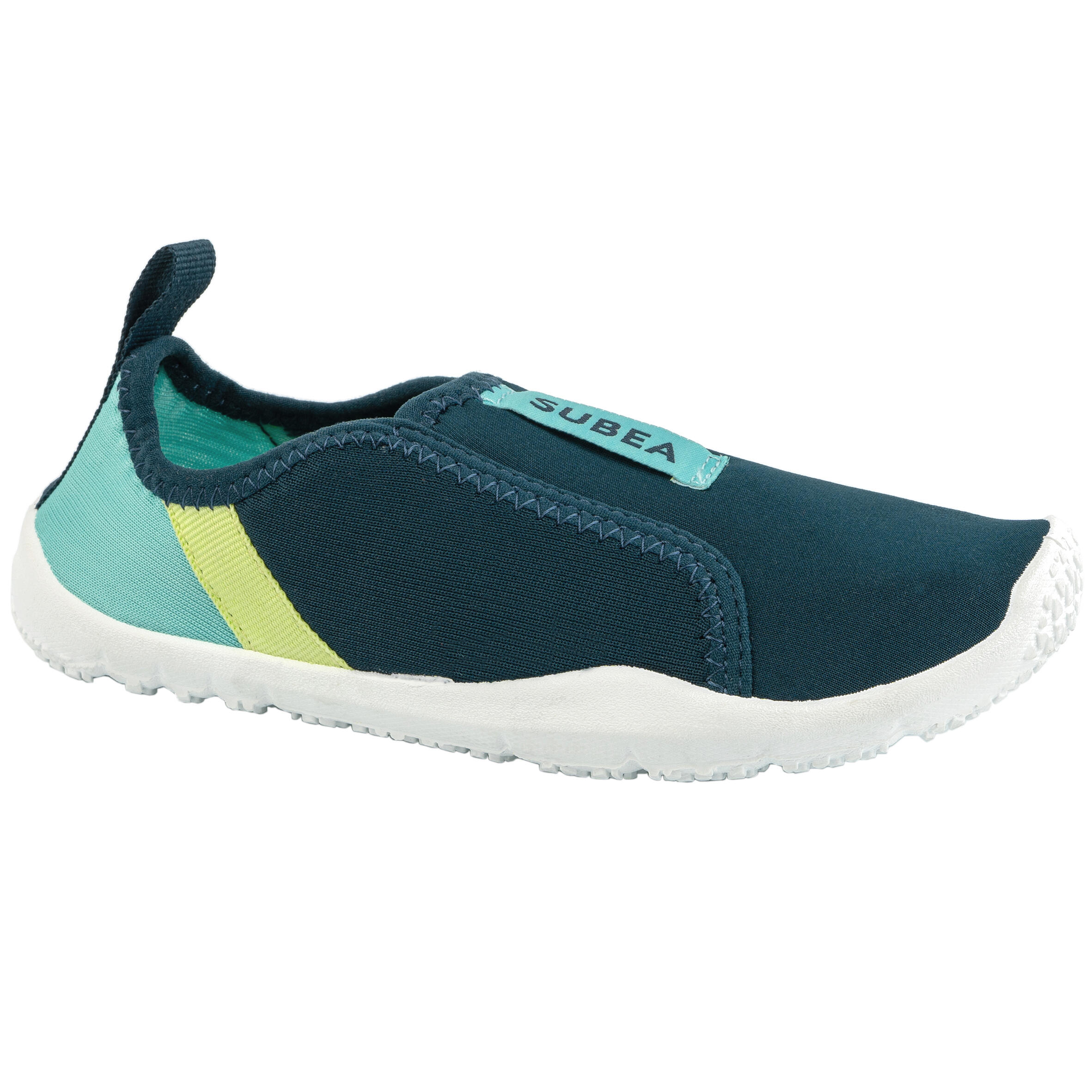 Subea Aquaschuhe Schnorcheln Kinder elastisch 120 blau/türkis