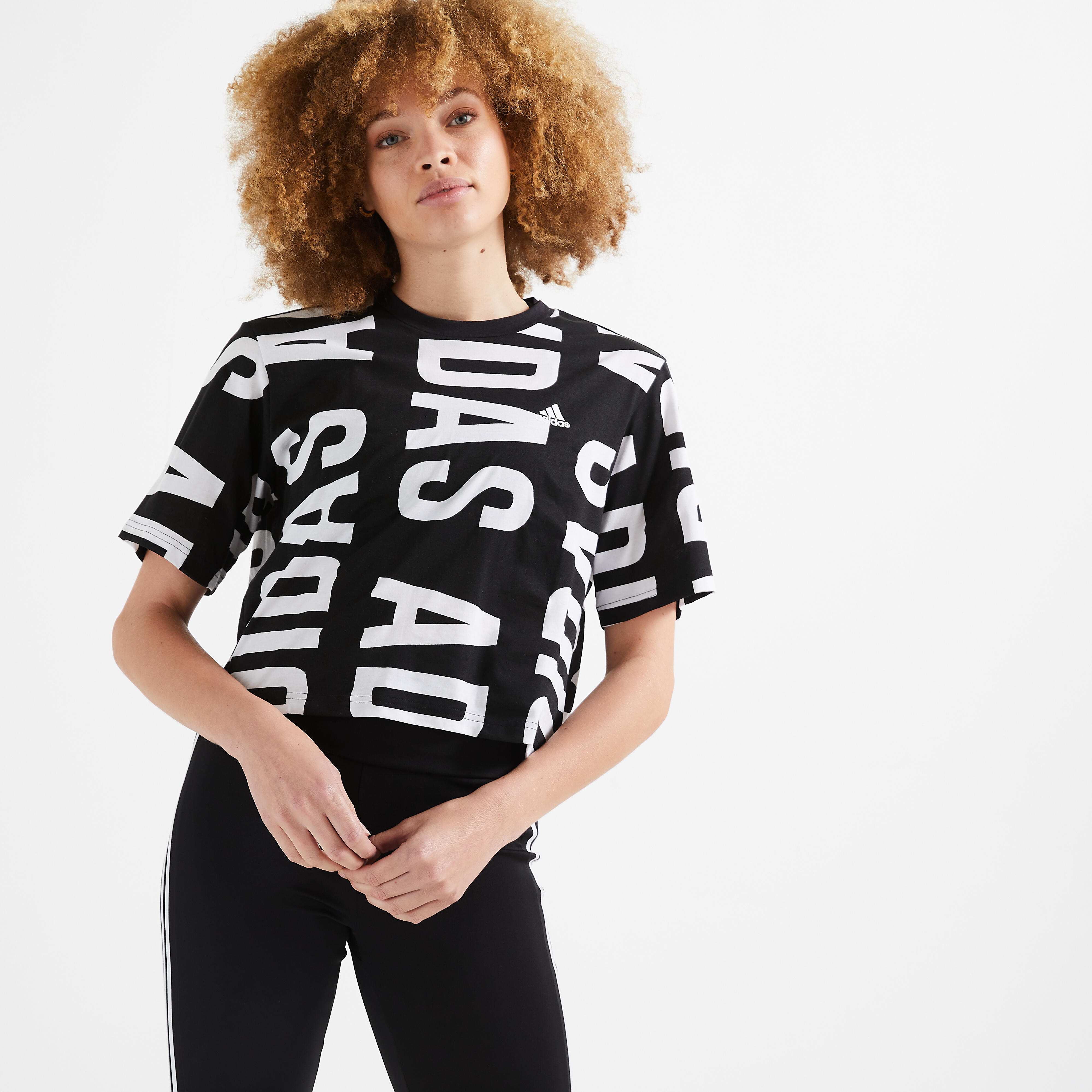 Adidas T-Shirt Fitness Cardio Brand Love Adidas Damen