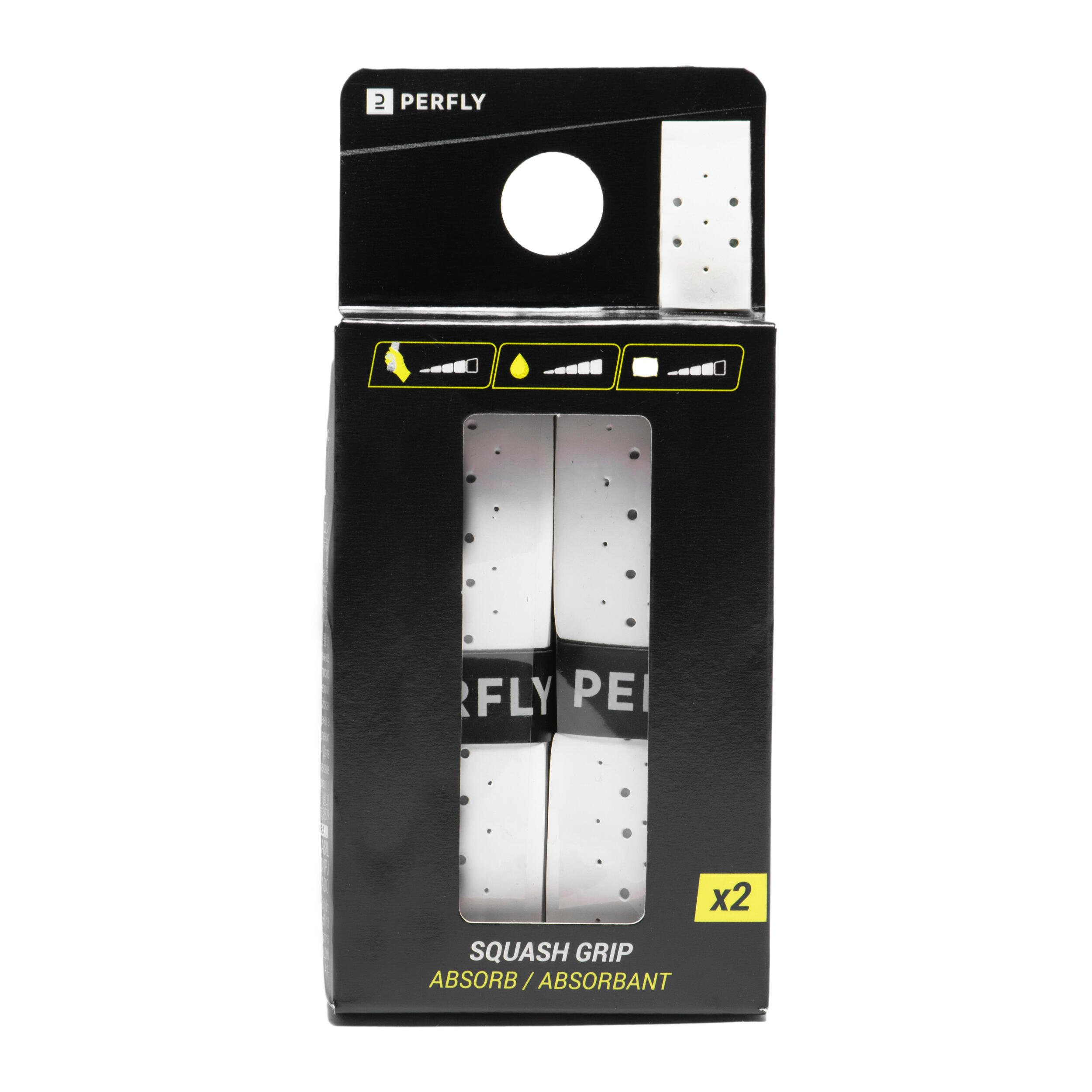 Perfly Griffband Squash - Absorb 2er-Pack weiss