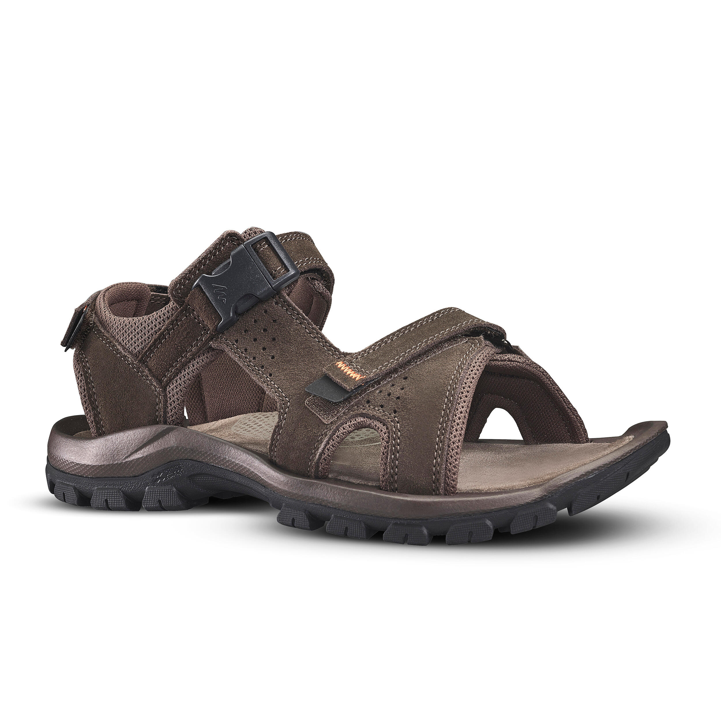 Quechua Trekkingsandalen Naturwandern NH120 Leder Herren khaki