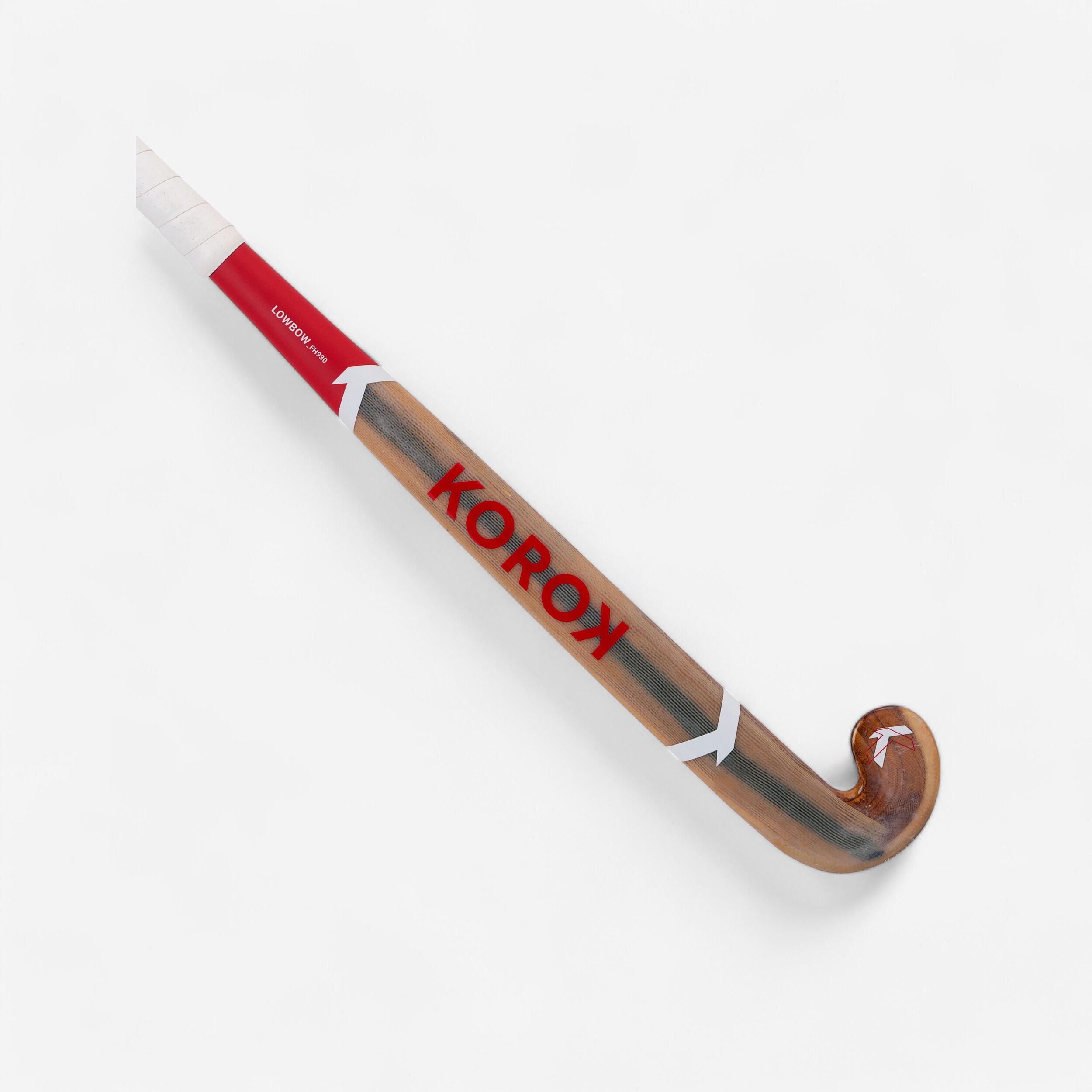 Korok Hallenhockeyschläger FH930W Experten Holz/30 % Carbon LB Damen/Herren braun/rot