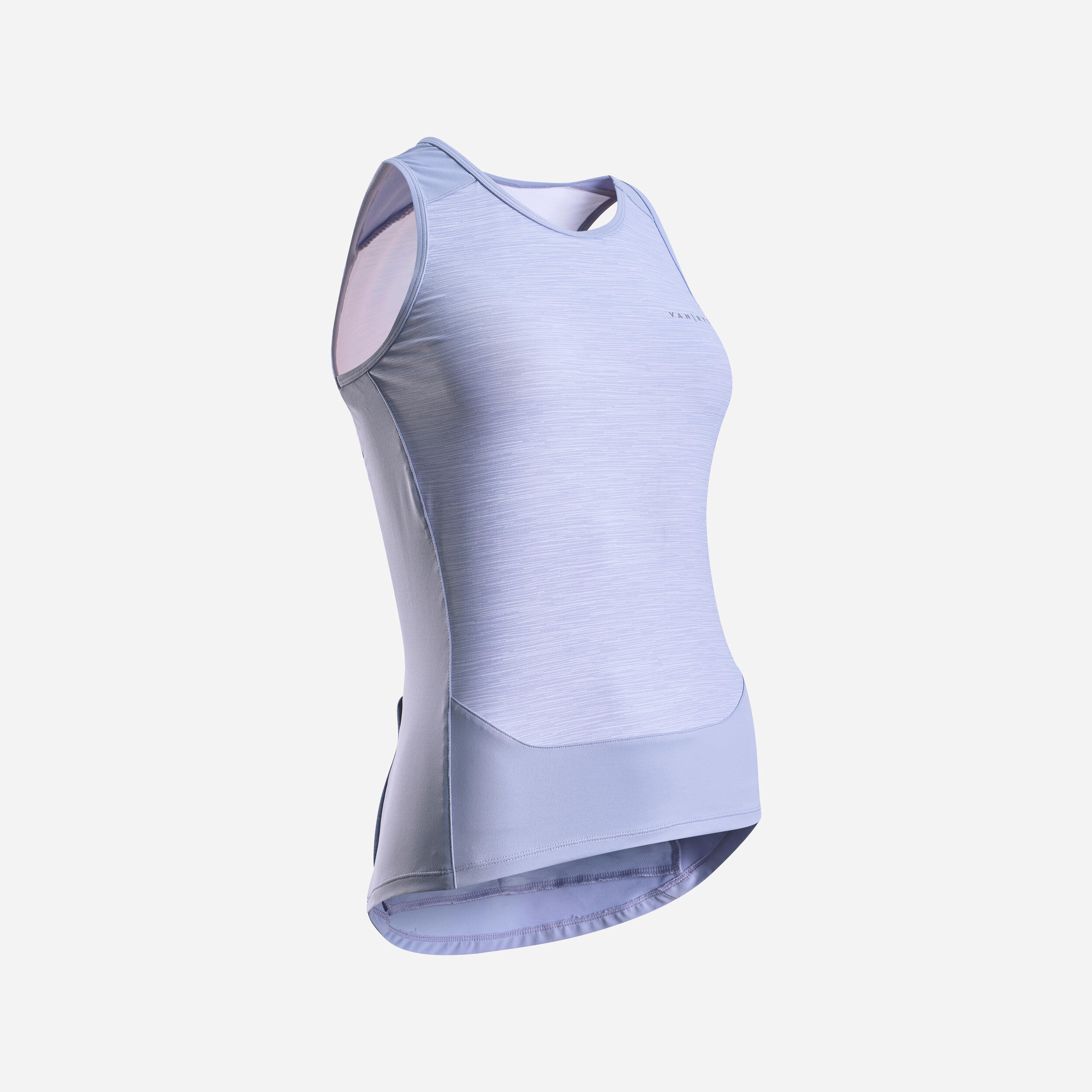 Van Rysel Radtrikot ärmellos 500 Damen lila