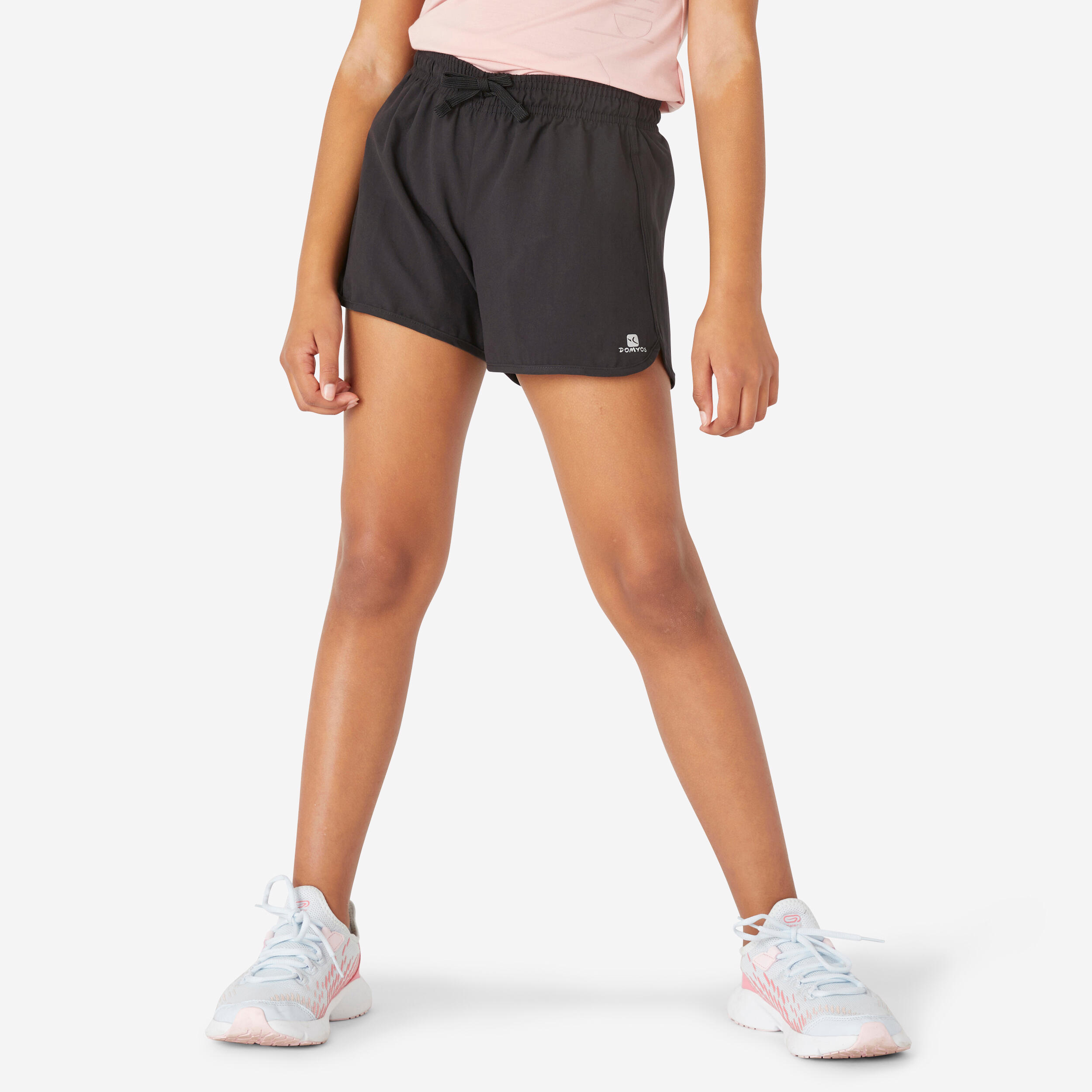 Domyos Shorts atmungsaktiv Kinder schwarz