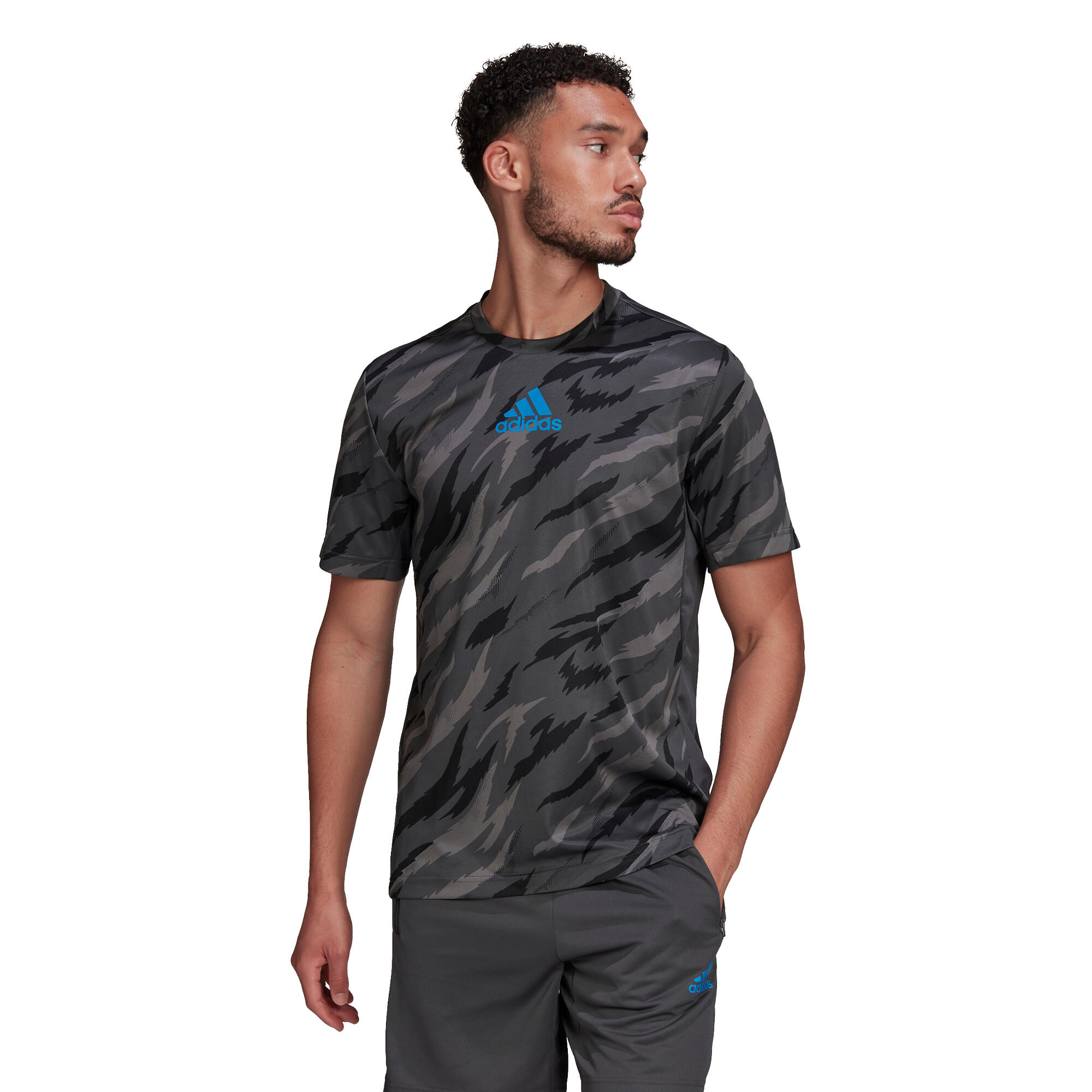 Adidas T-Shirt Fitness Cardio Tiger AOP Herren