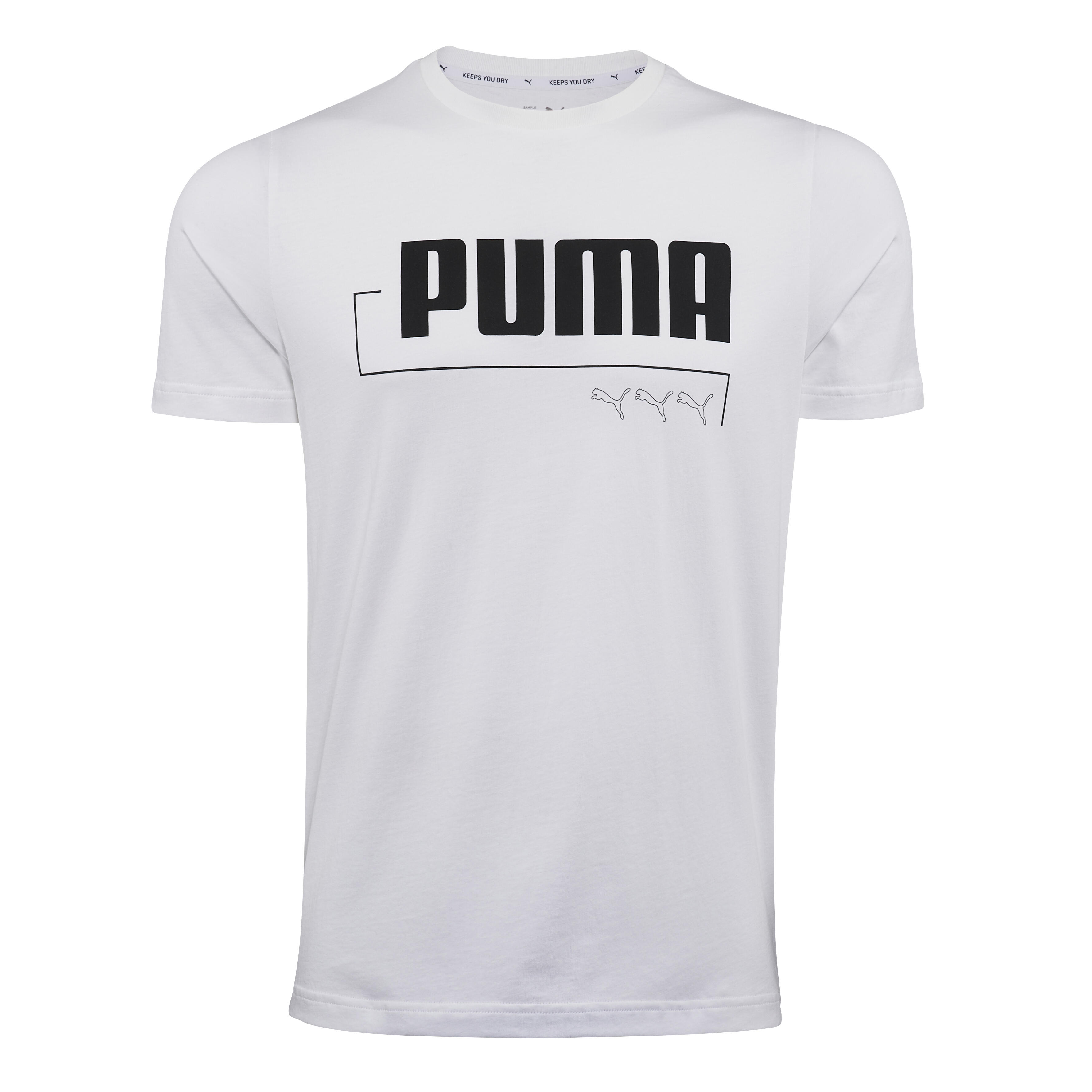 Puma T-Shirt Puma Fitness Baumwolle Herren weiß