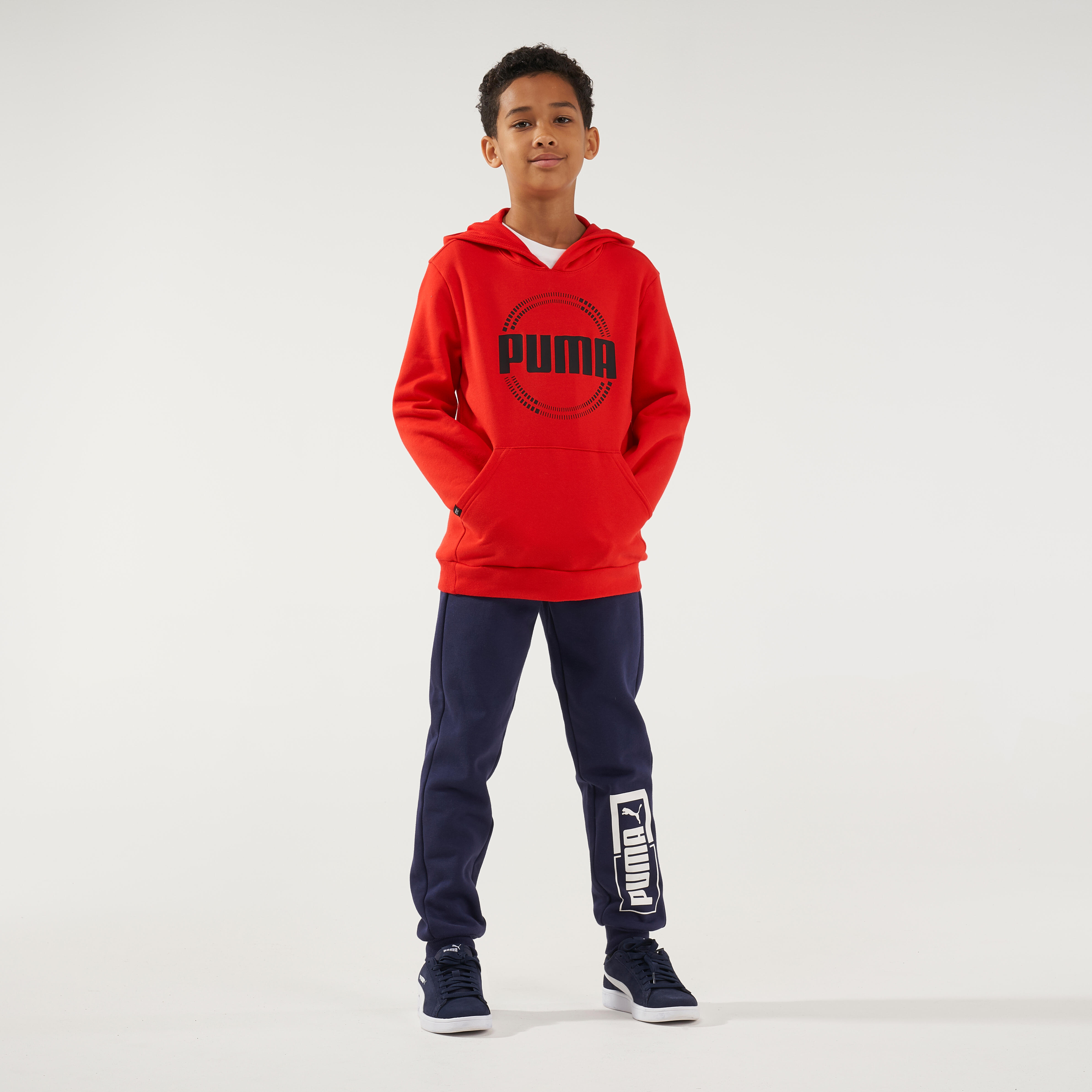 Puma Kapuzenpullover Kinder - rot mit Print