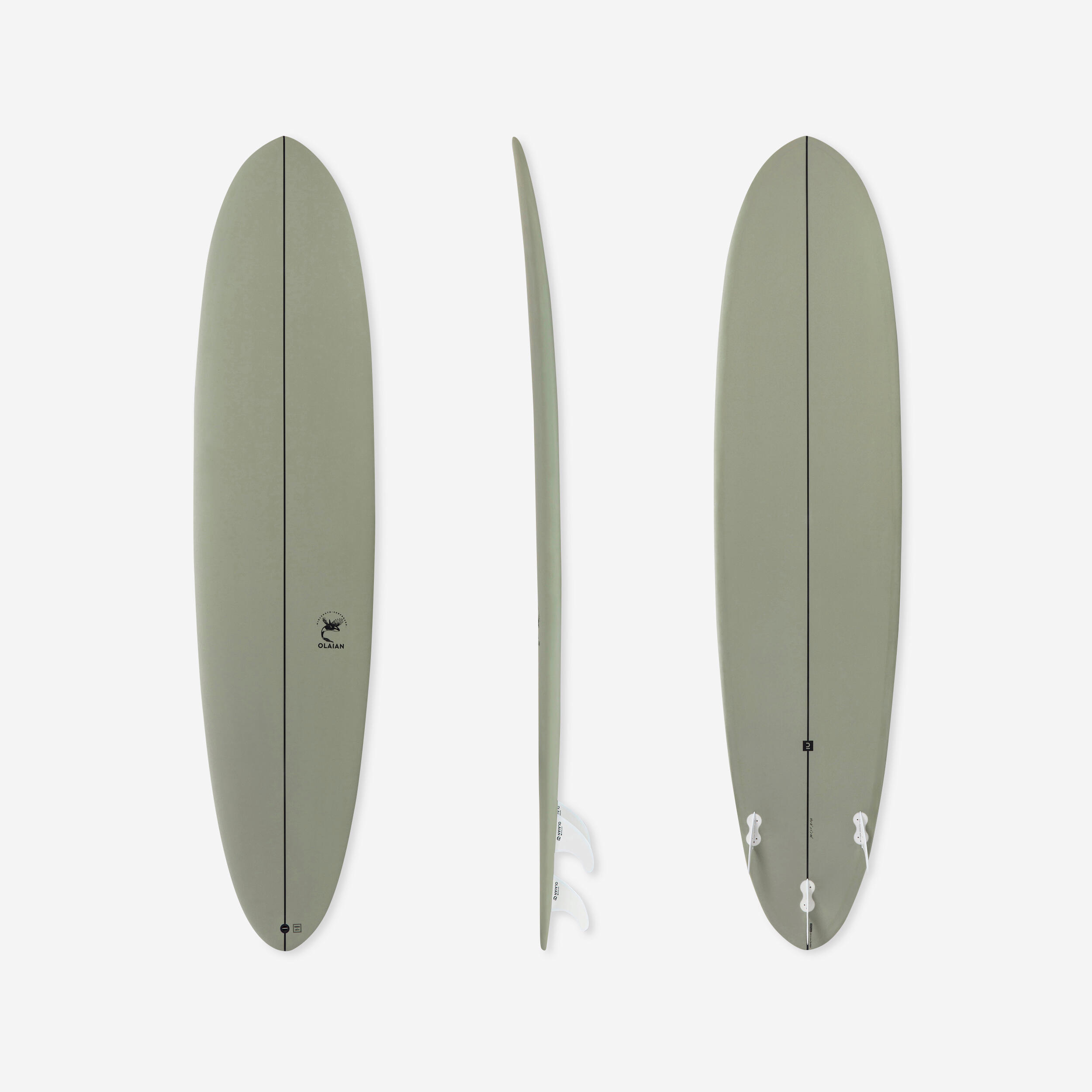 Olaian Surfboard 500 Hybrid 8' Lieferung mit 3 Finnen