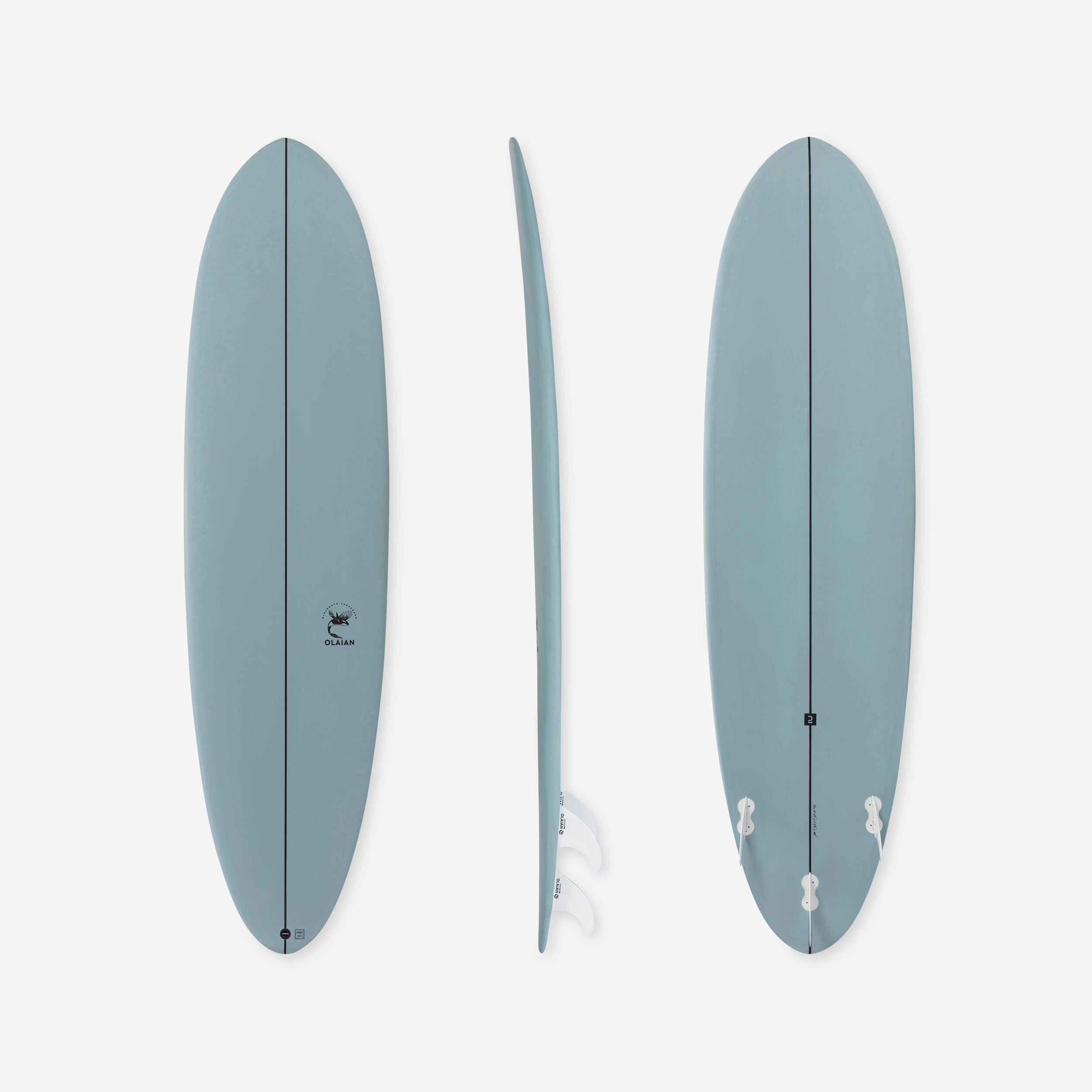 Olaian Surfboard 500 Hybrid 7' inklusive 3 Finnen.