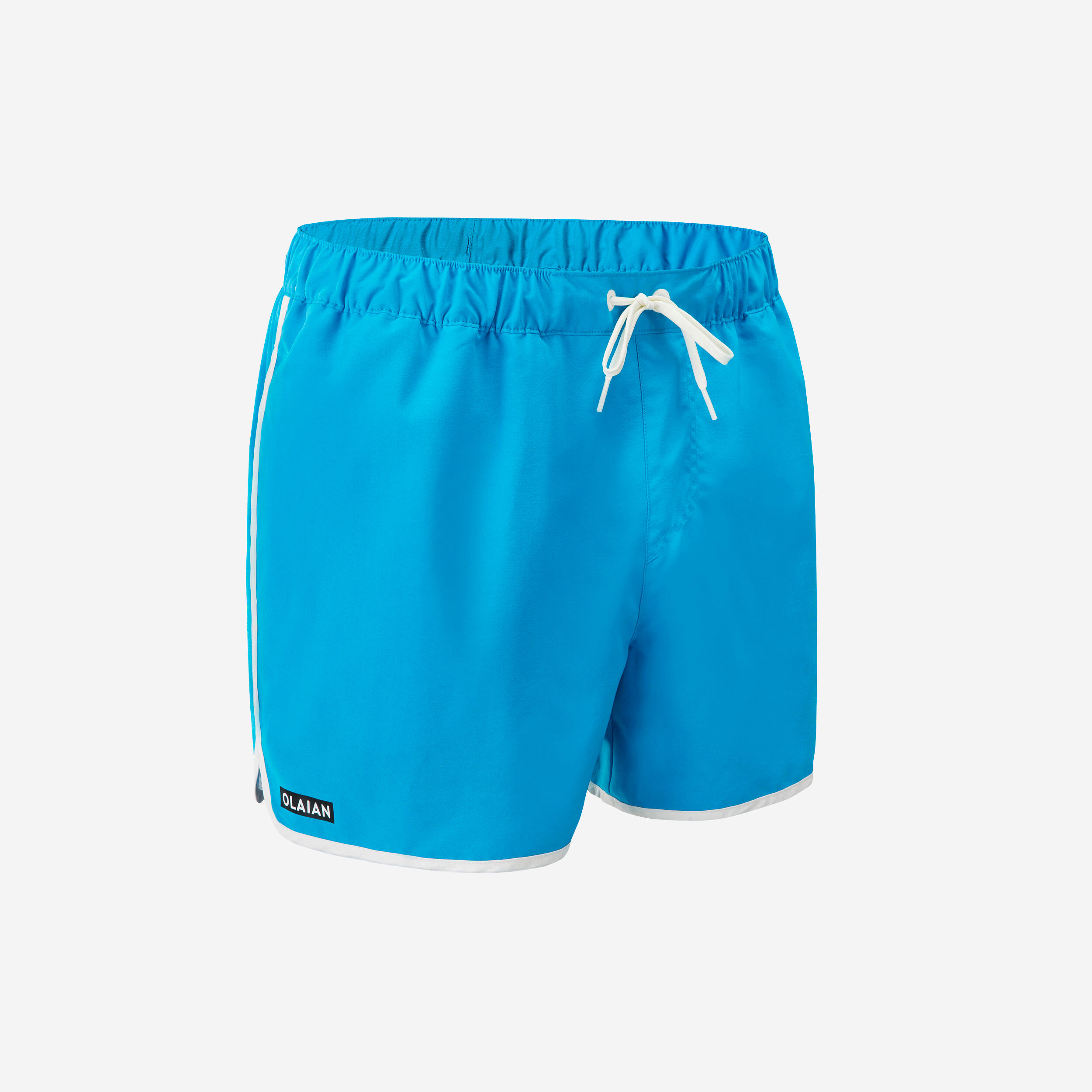 Olaian Boardshorts Surfen Herren kurz 100 Sunstripe grün/gelborange