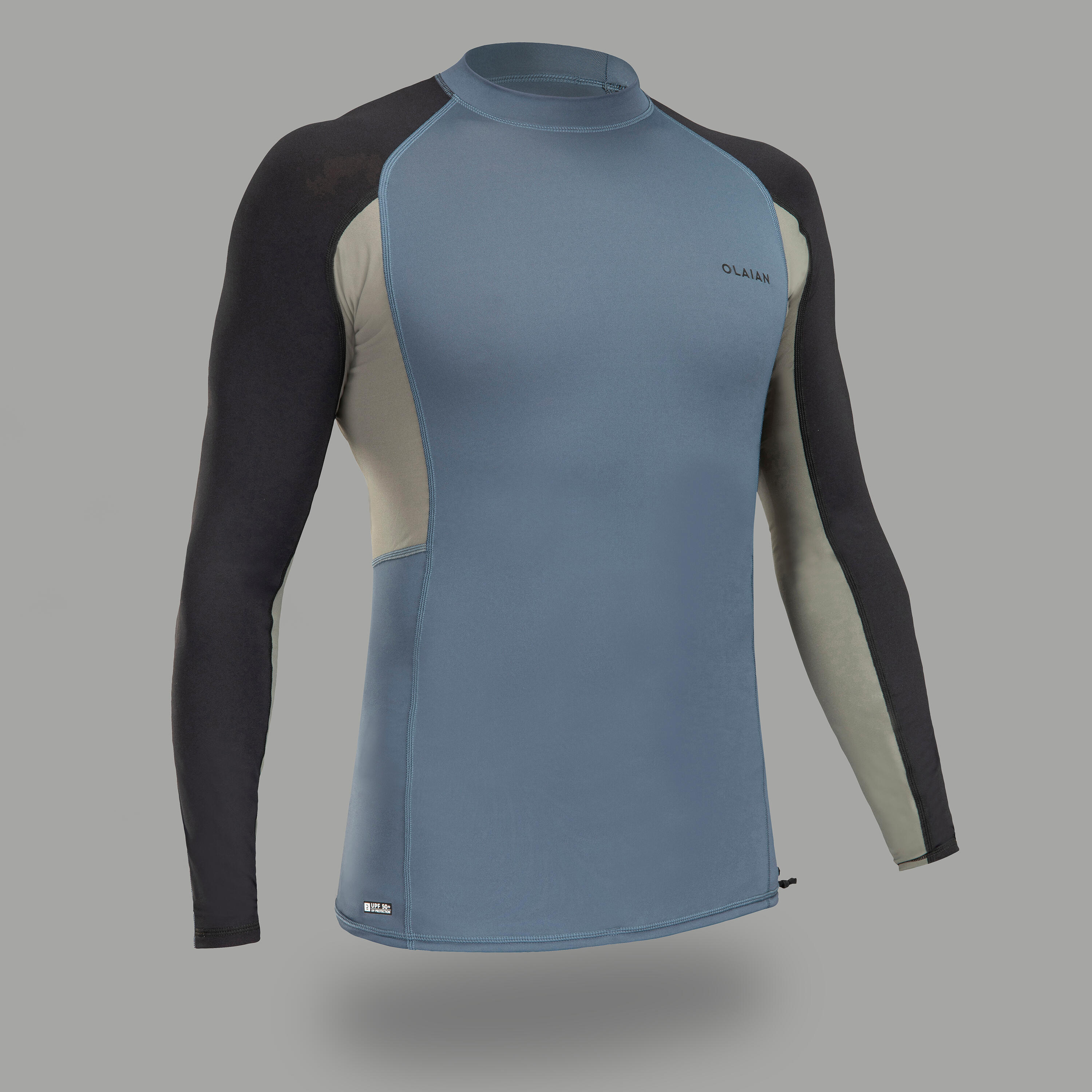 Olaian UV-Shirt Surf-Top 500 Langarm grau