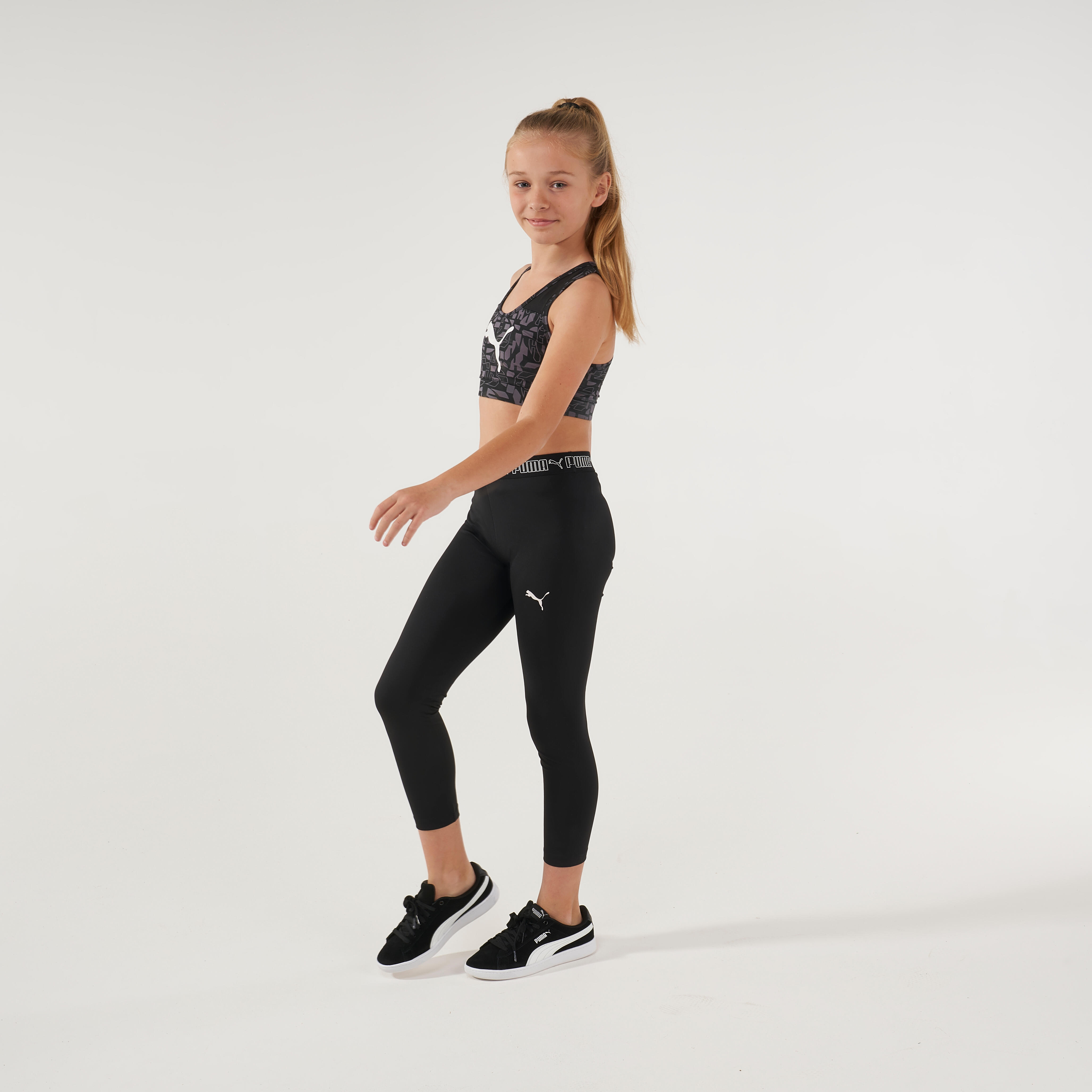 Puma Leggings 7/8 Puma Mädchen schwarz bedruckt
