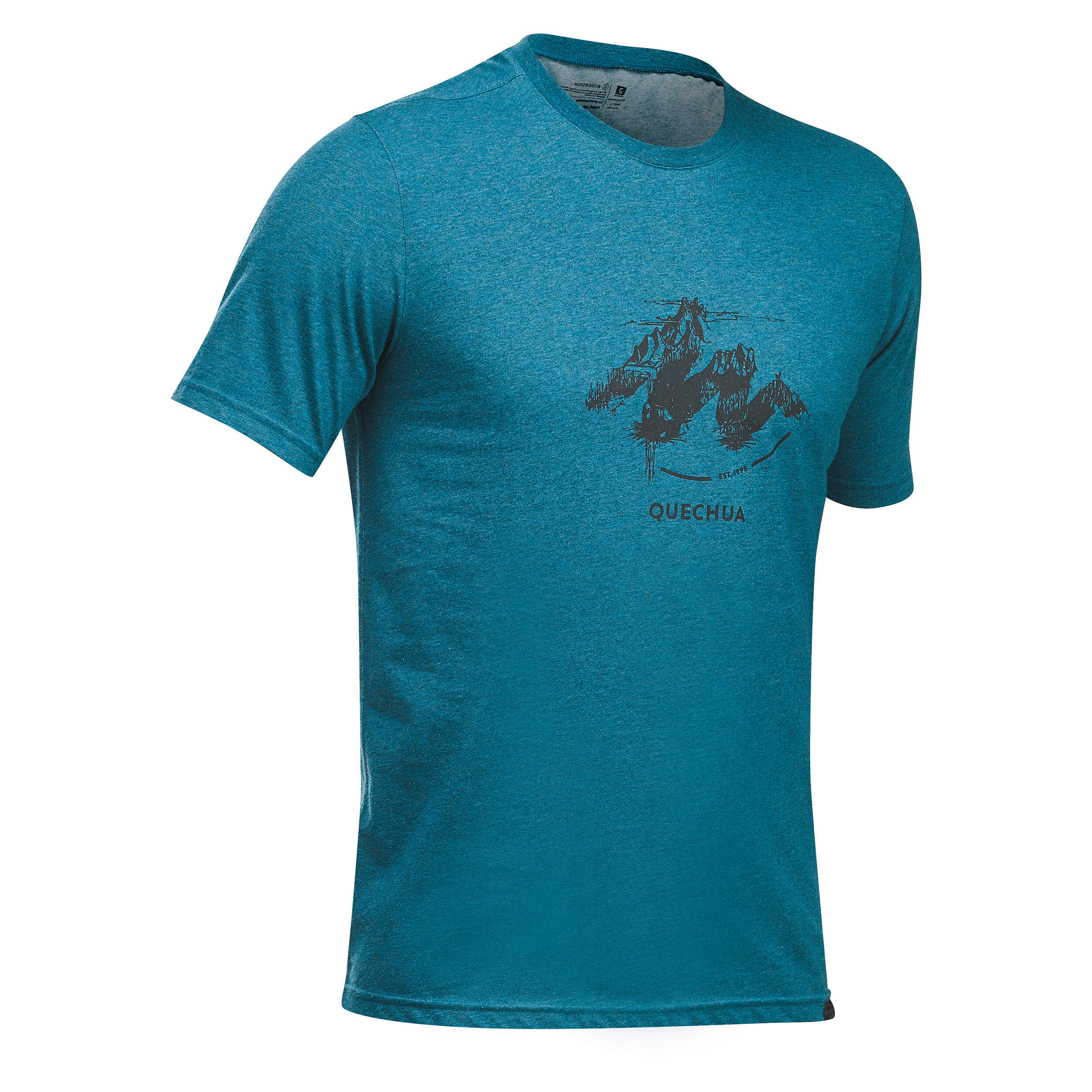 Quechua Wandershirt kurzarm Naturwandern NH500 Herren beige