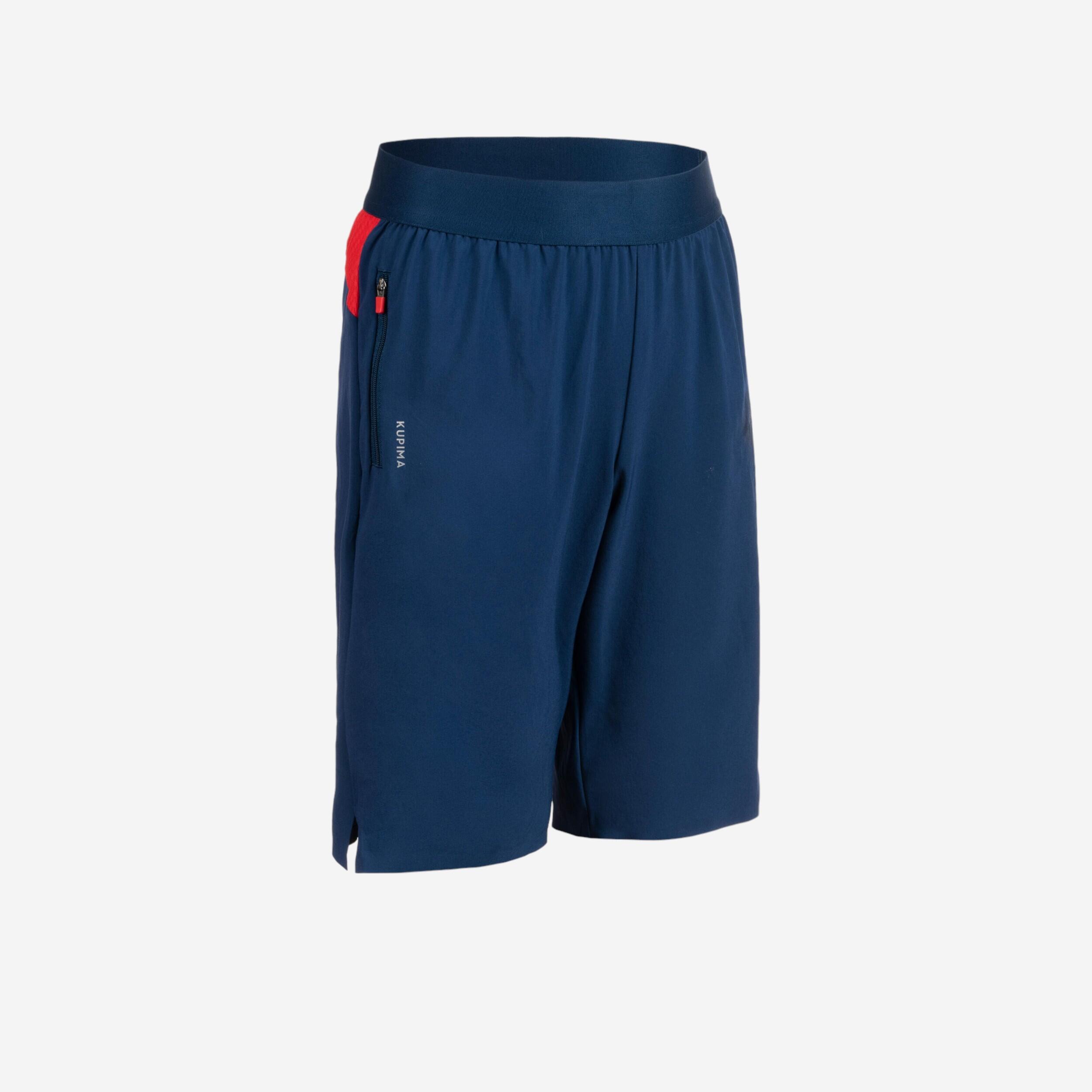 Kiprun Laufshorts AT 500 Leichtathletik Kinder blau/rot