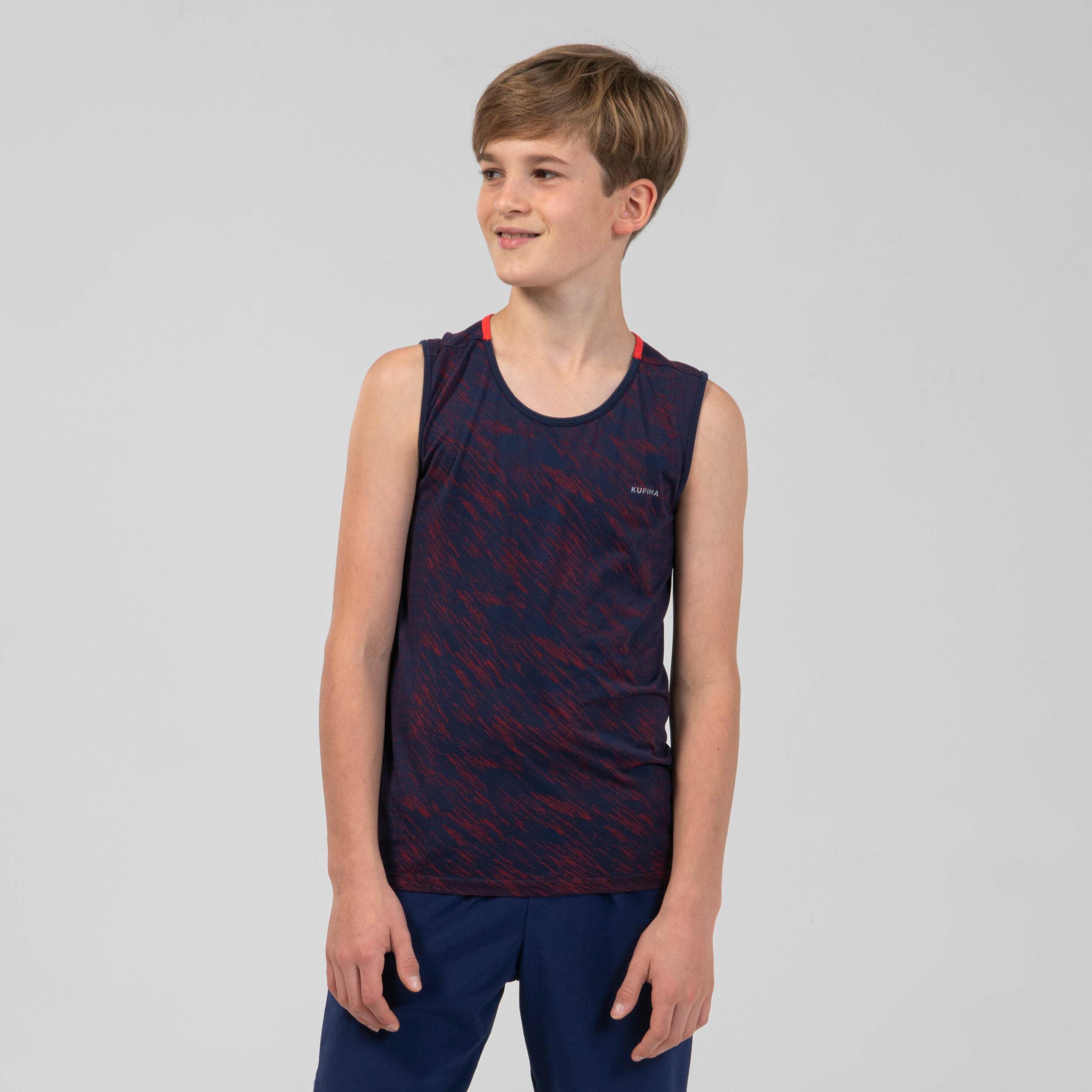 Kiprun Laufshirt Top Kiprum Care atmungsaktiv Kinder blau/rot