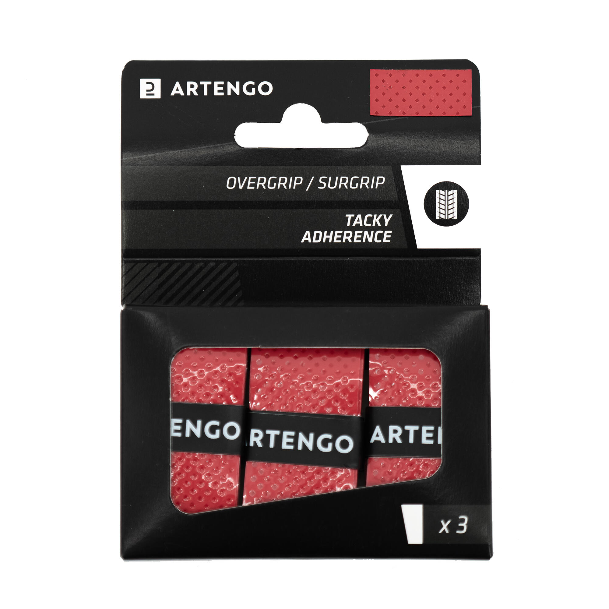 Artengo Griffband Tennis Tacky Overgrip 3er-Pack rot