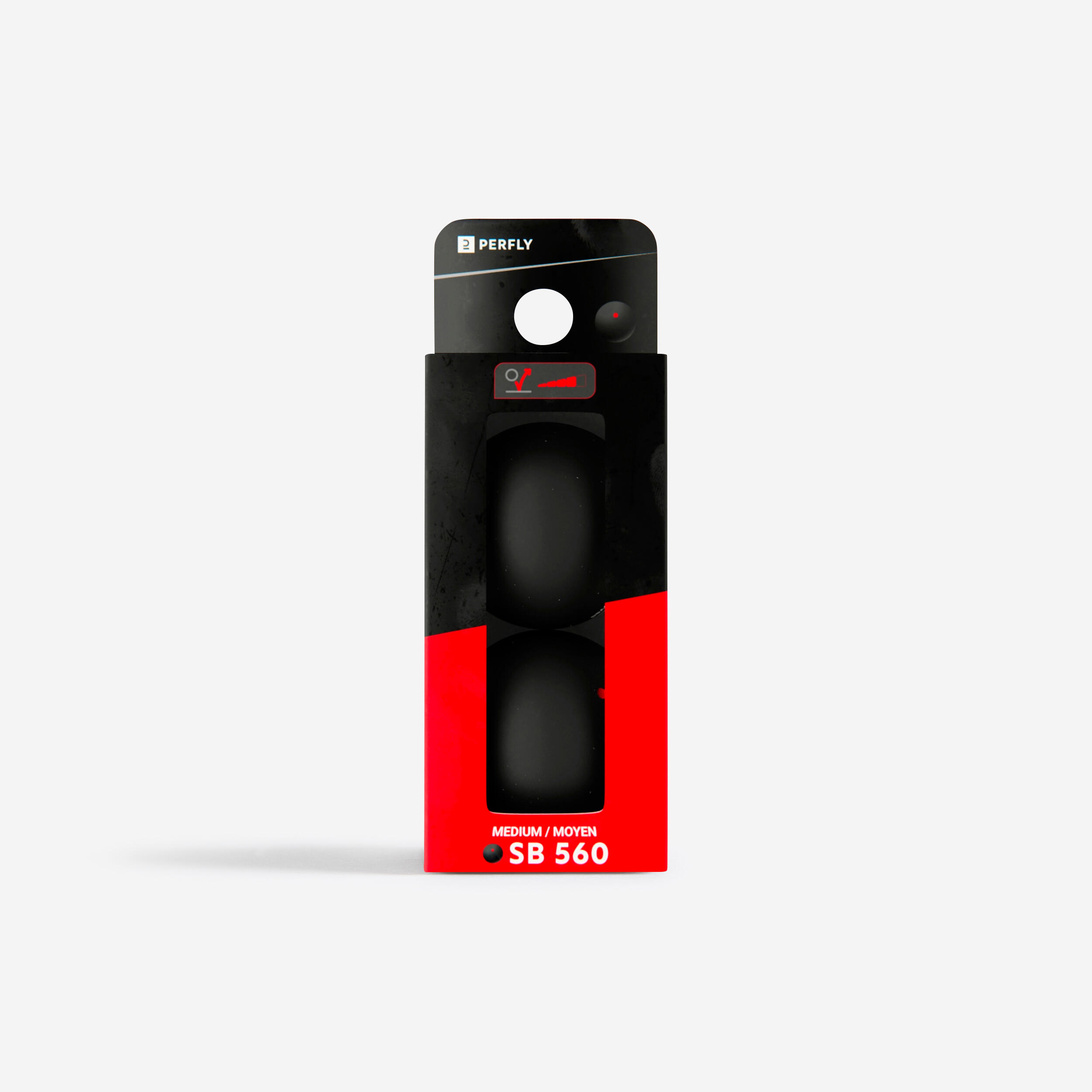 Perfly Squashbälle roter Punkt - SB 560 2er-Pack