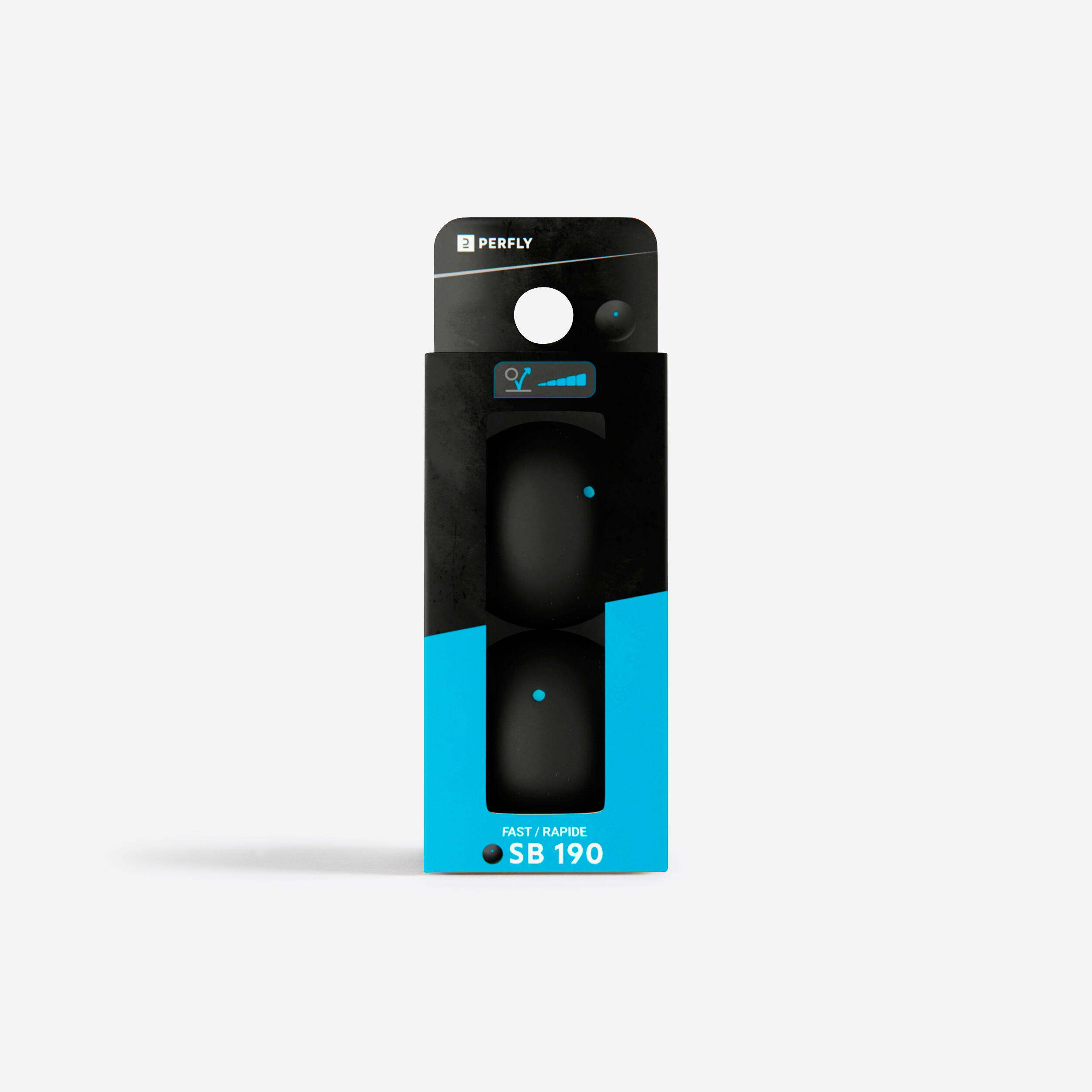 Perfly Squashbälle blauer Punkt - SB 190 2er-Pack