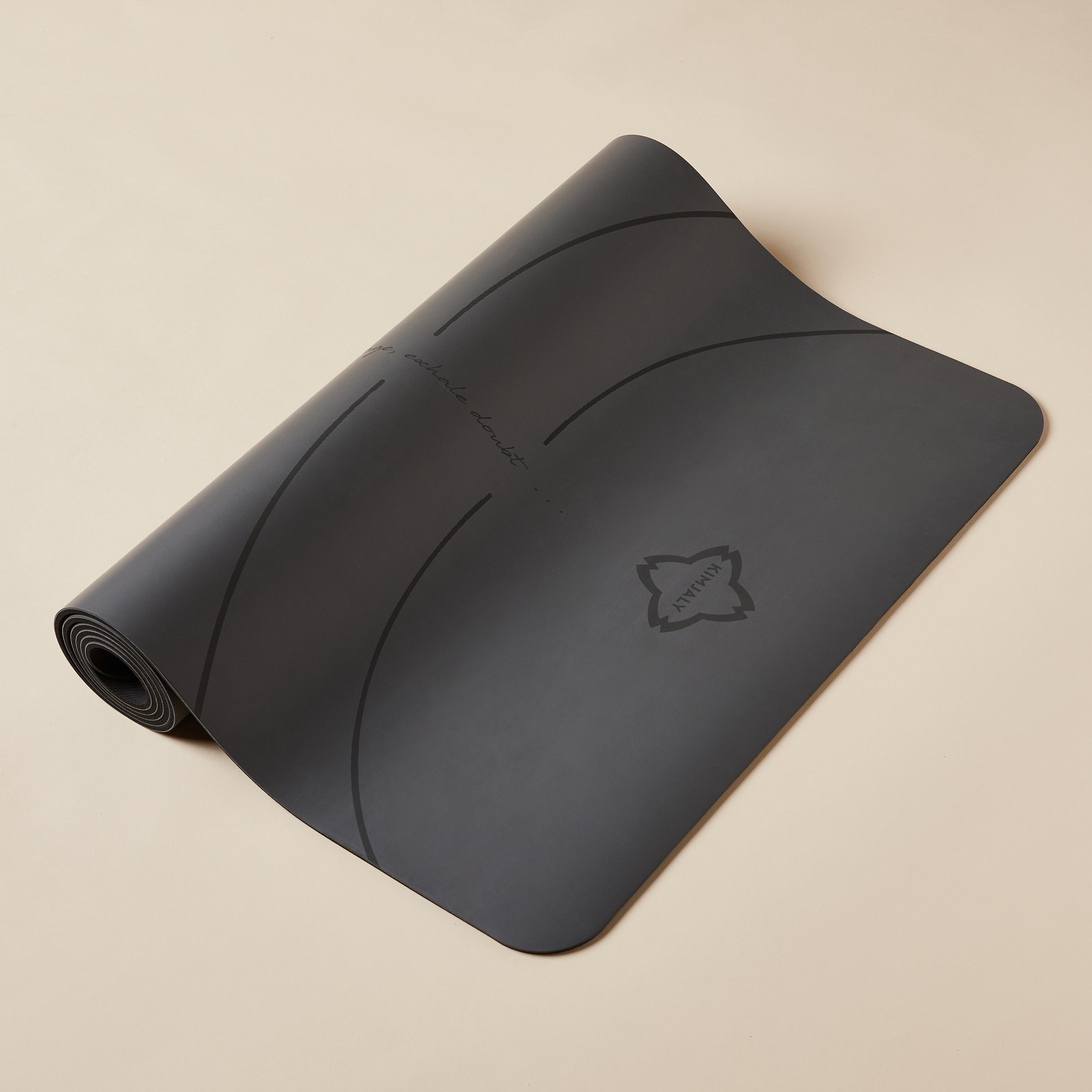 Kimjaly Yogamatte Grip+ 5 mm grau