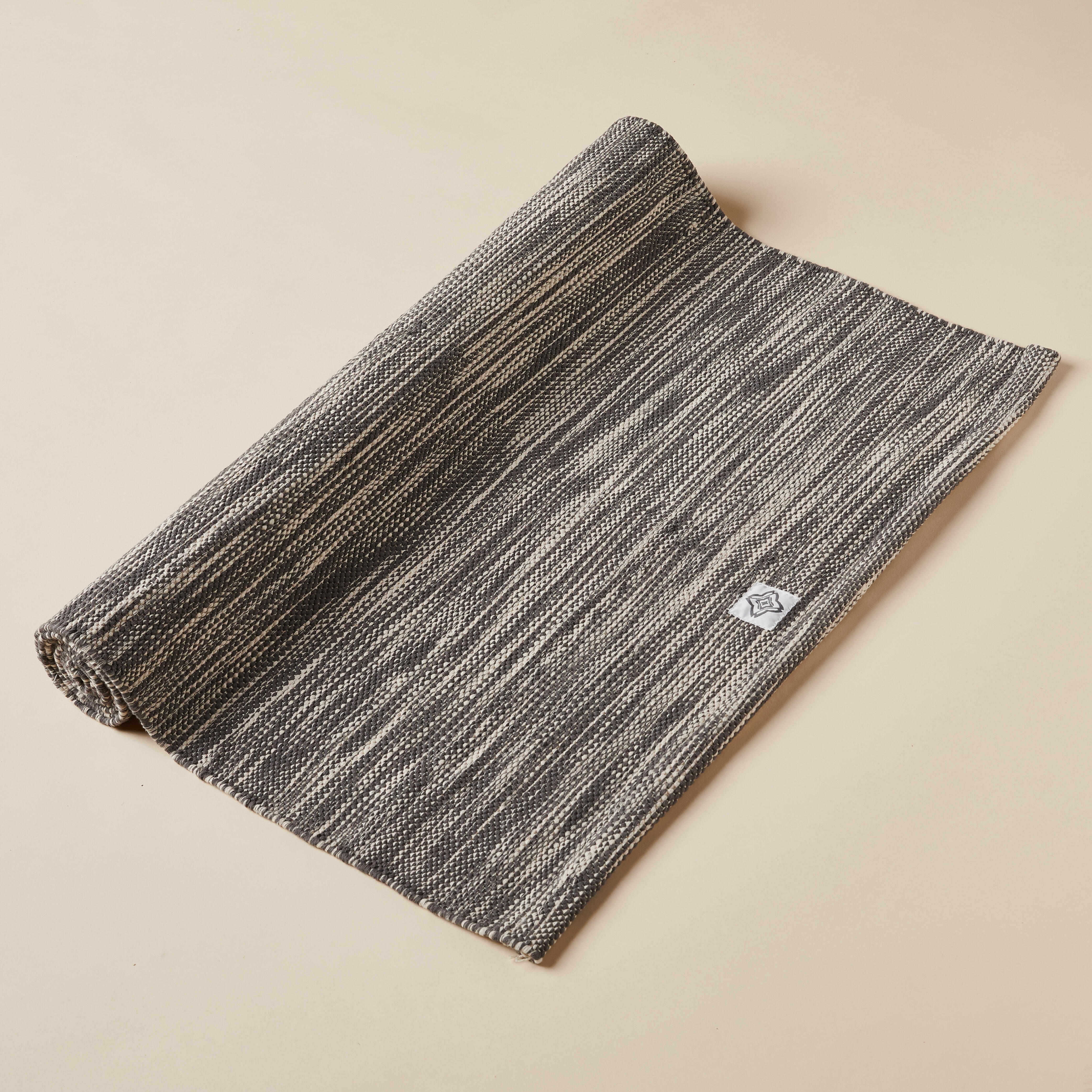 Kimjaly Yogamatte/Mattenauflage für sanftes Yoga Baumwolle 4 mm graumeliert