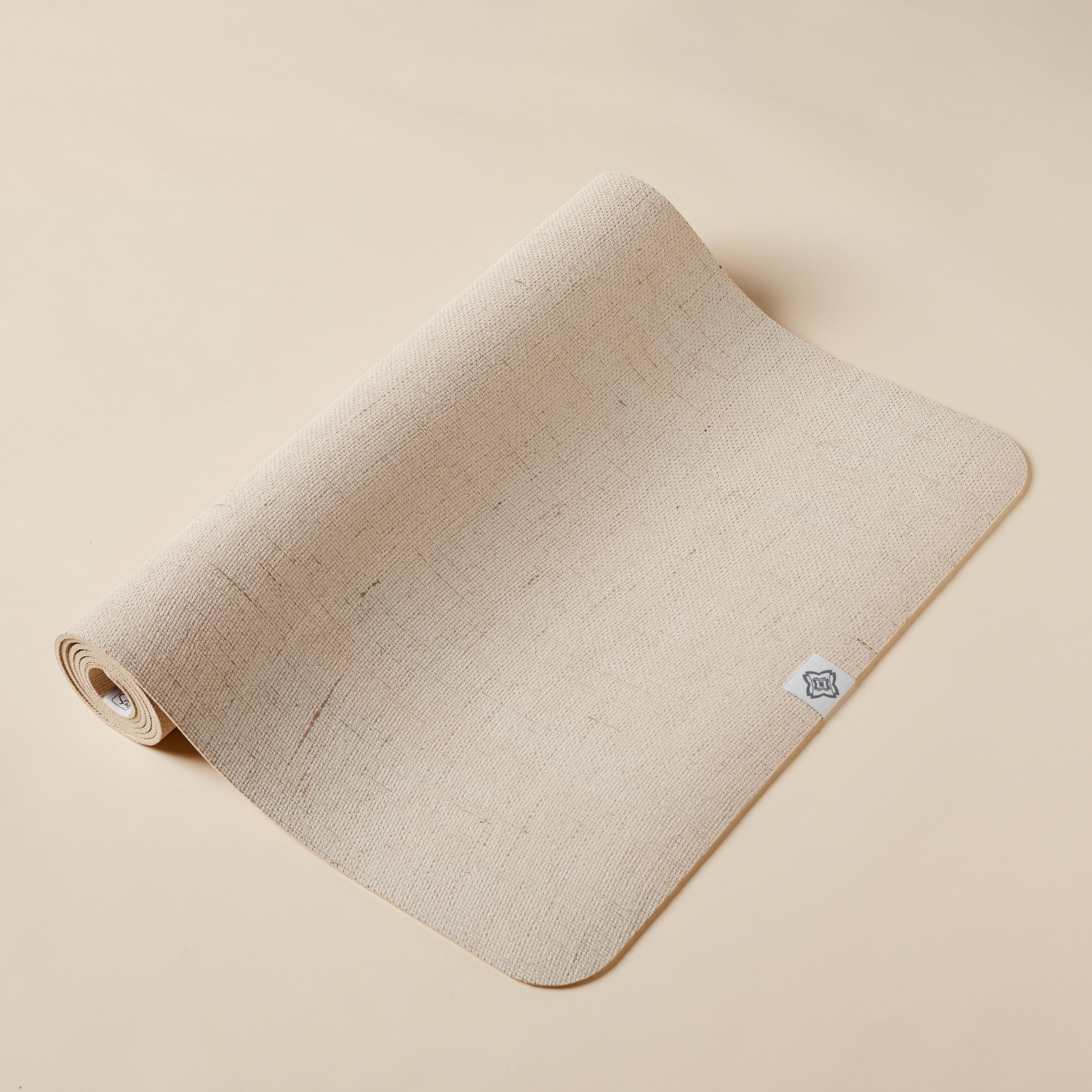 Kimjaly Yogamatte umweltbewusst hergestellt aus Jute/Kautschuk 4 mm