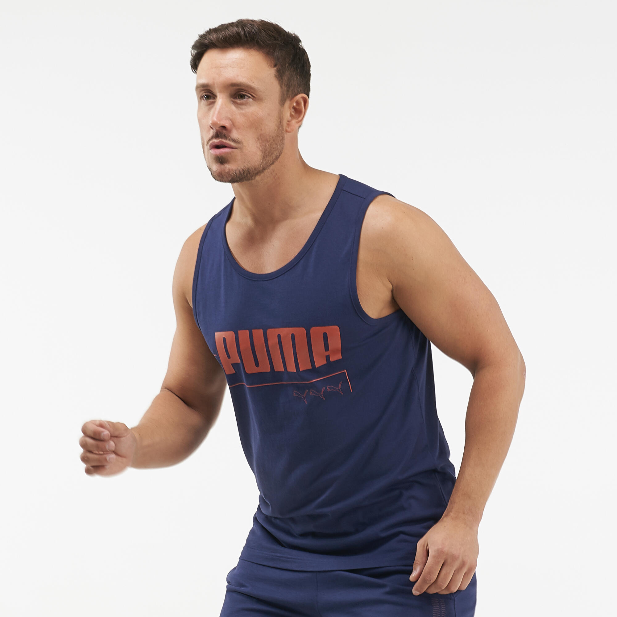 Puma Puma Tank-Shirt Fitness Herren Baumwolle - blau