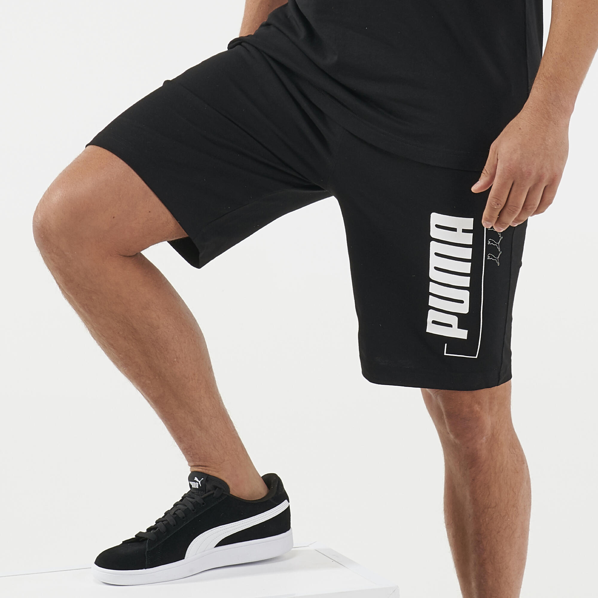 Puma Shorts Fitness Baumwolle Herren schwarz