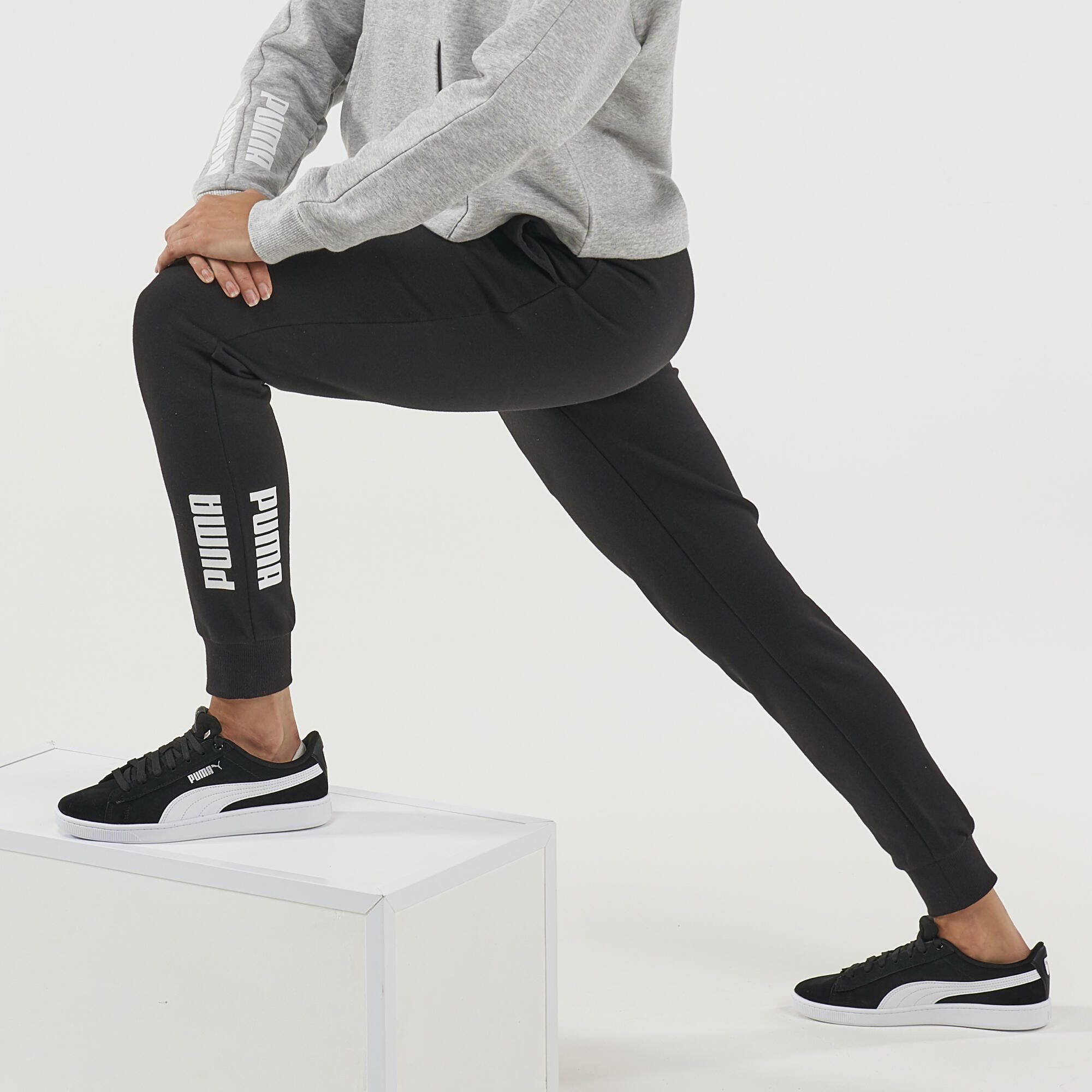 Puma Jogginghose Fitness Puma Baumwolle Damen schwarz