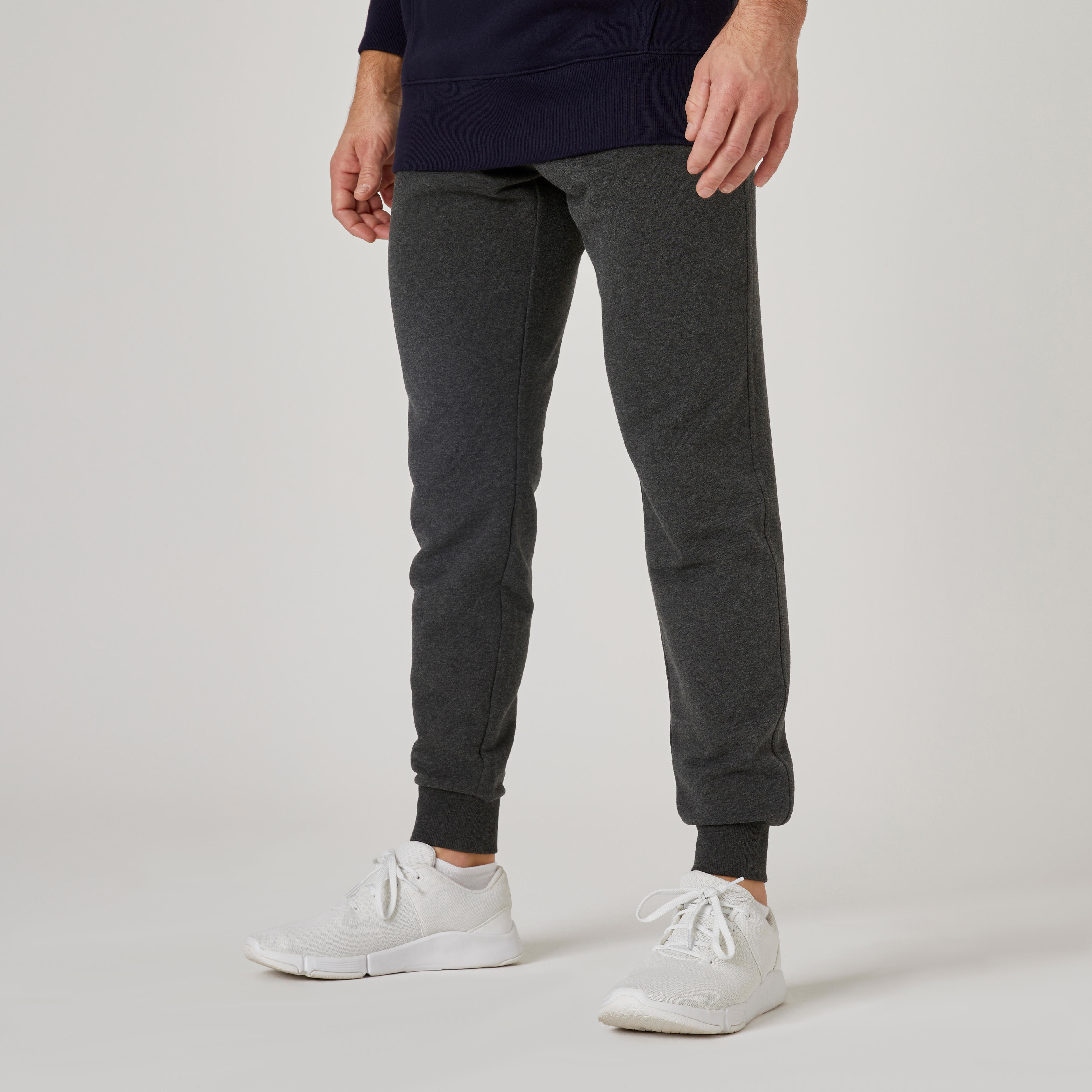 Domyos Jogginghose Fitness Slim 500+ Herren - dunkelgrau