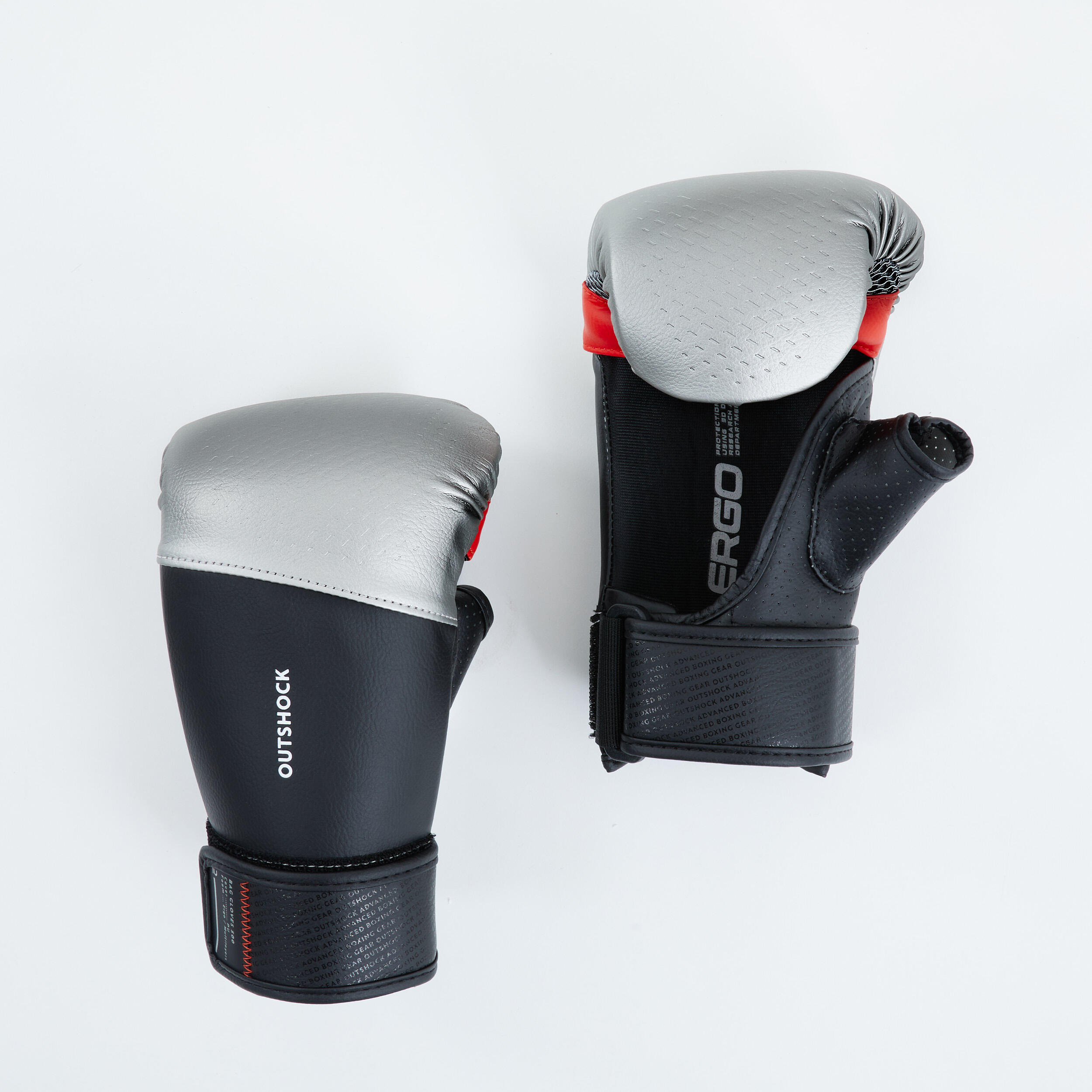 Outshock Boxsackhandschuhe 500 schwarz/silber
