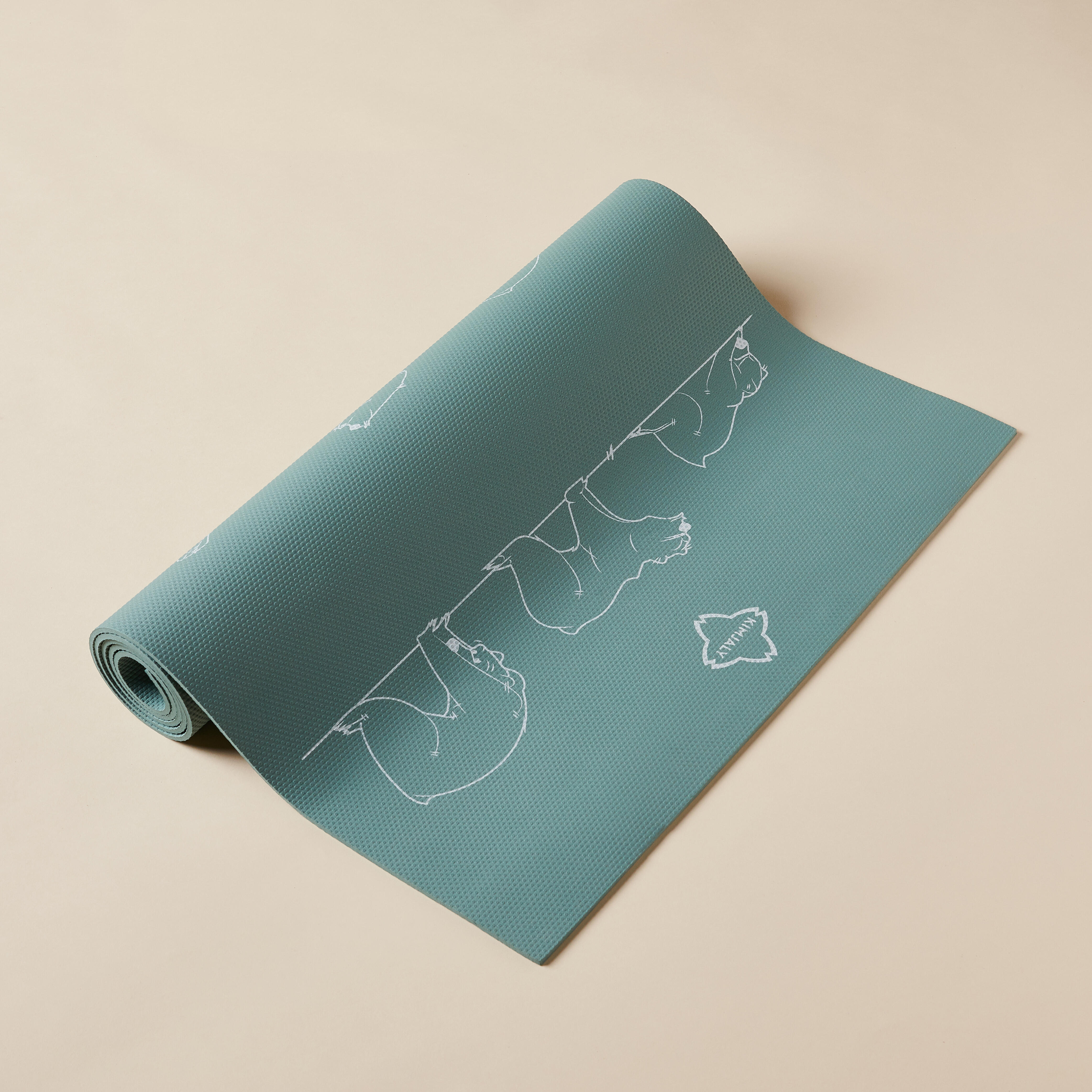 Kimjaly Yogamatte Kinder 5 mm Bär kaki