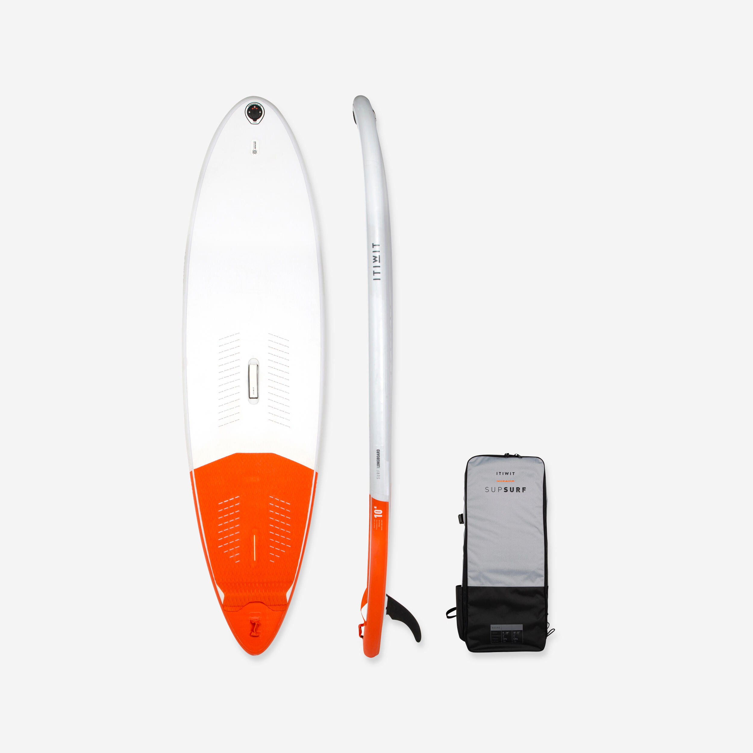 Itiwit SUP-Board aufblasbar Stand Up Paddle Longboard Surfen 500 10' 140 L weiss