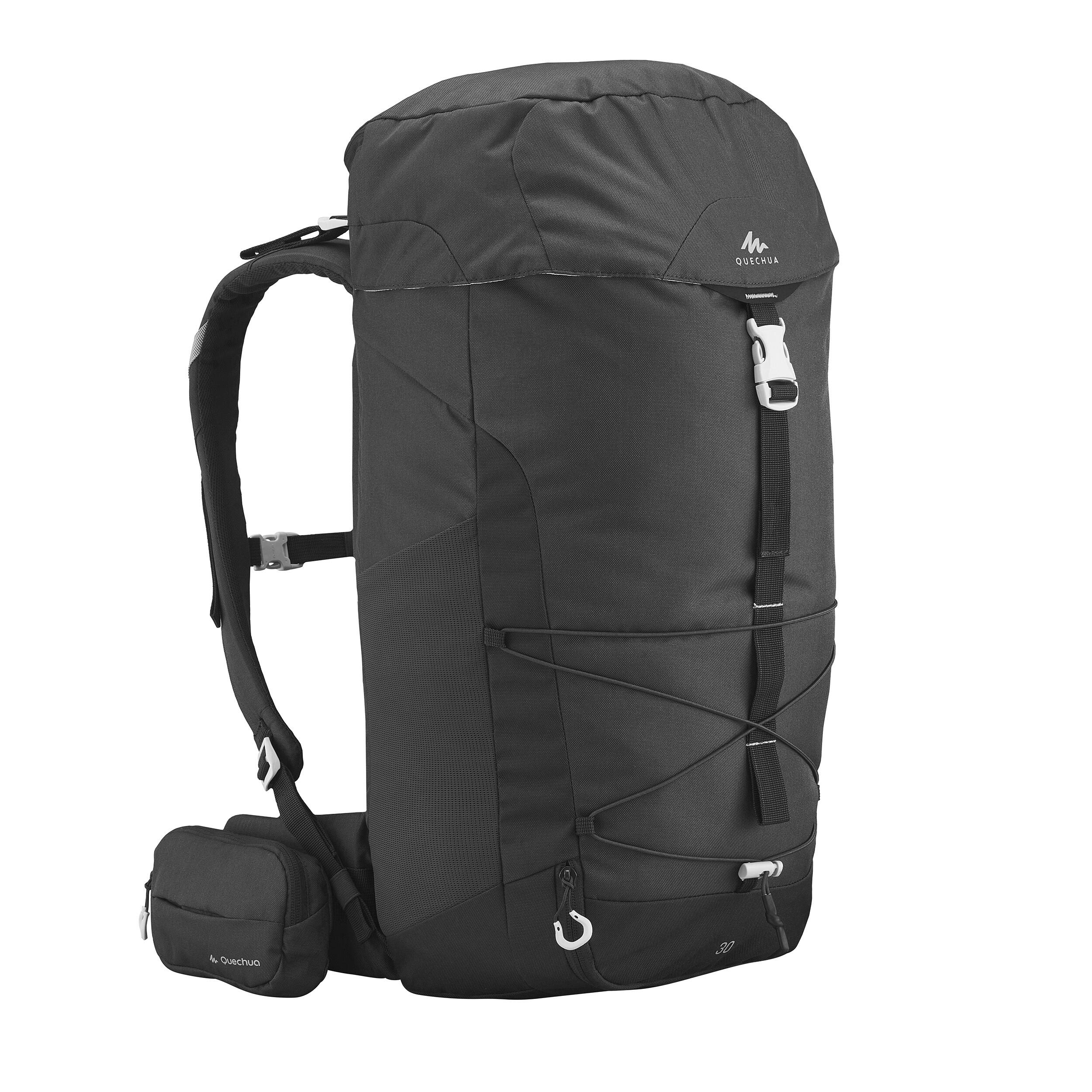 Quechua Wanderrucksack Bergwandern MH100 30 l schwarz