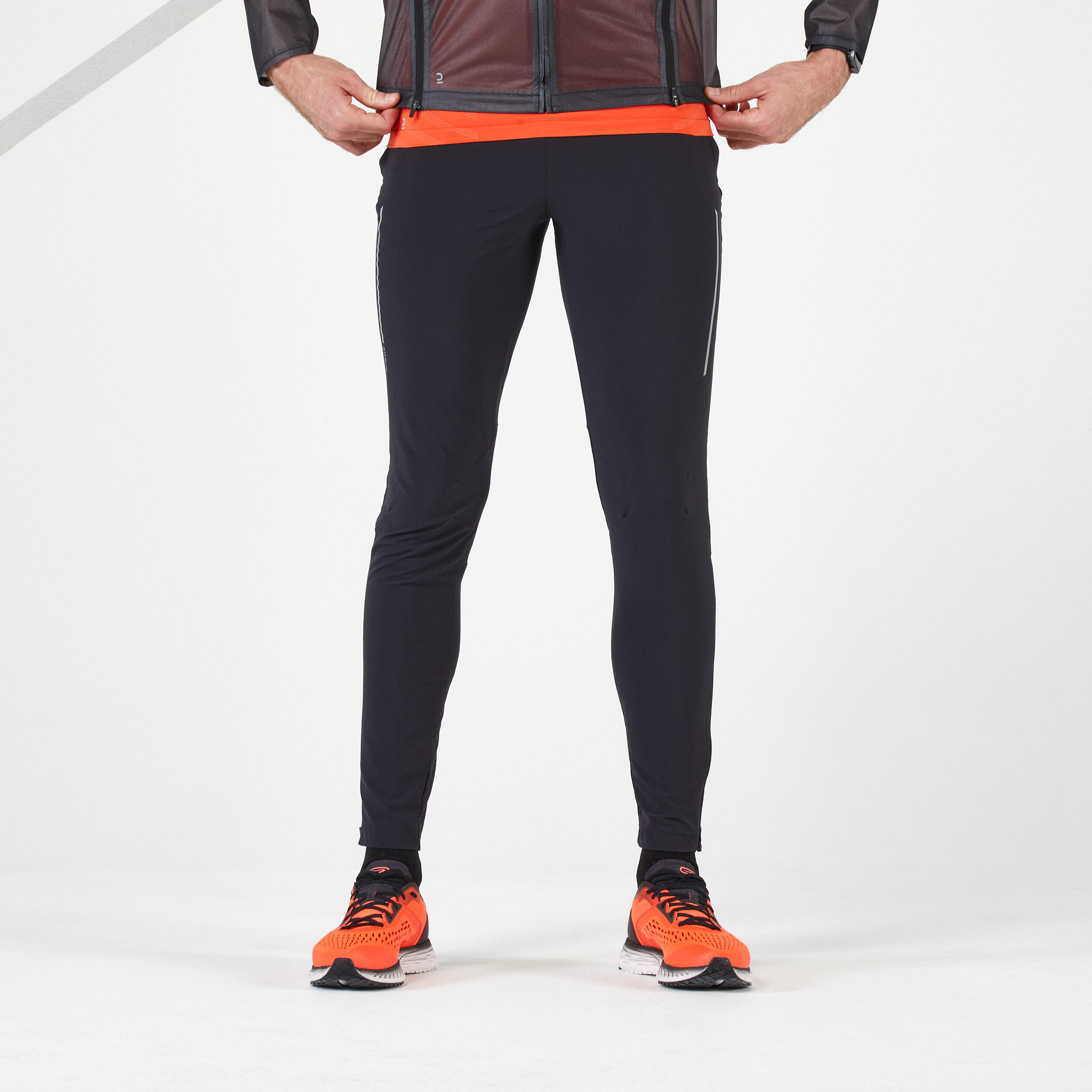 Kiprun Laufhose lang schmale Passform Kiprun Light Herren schwarz