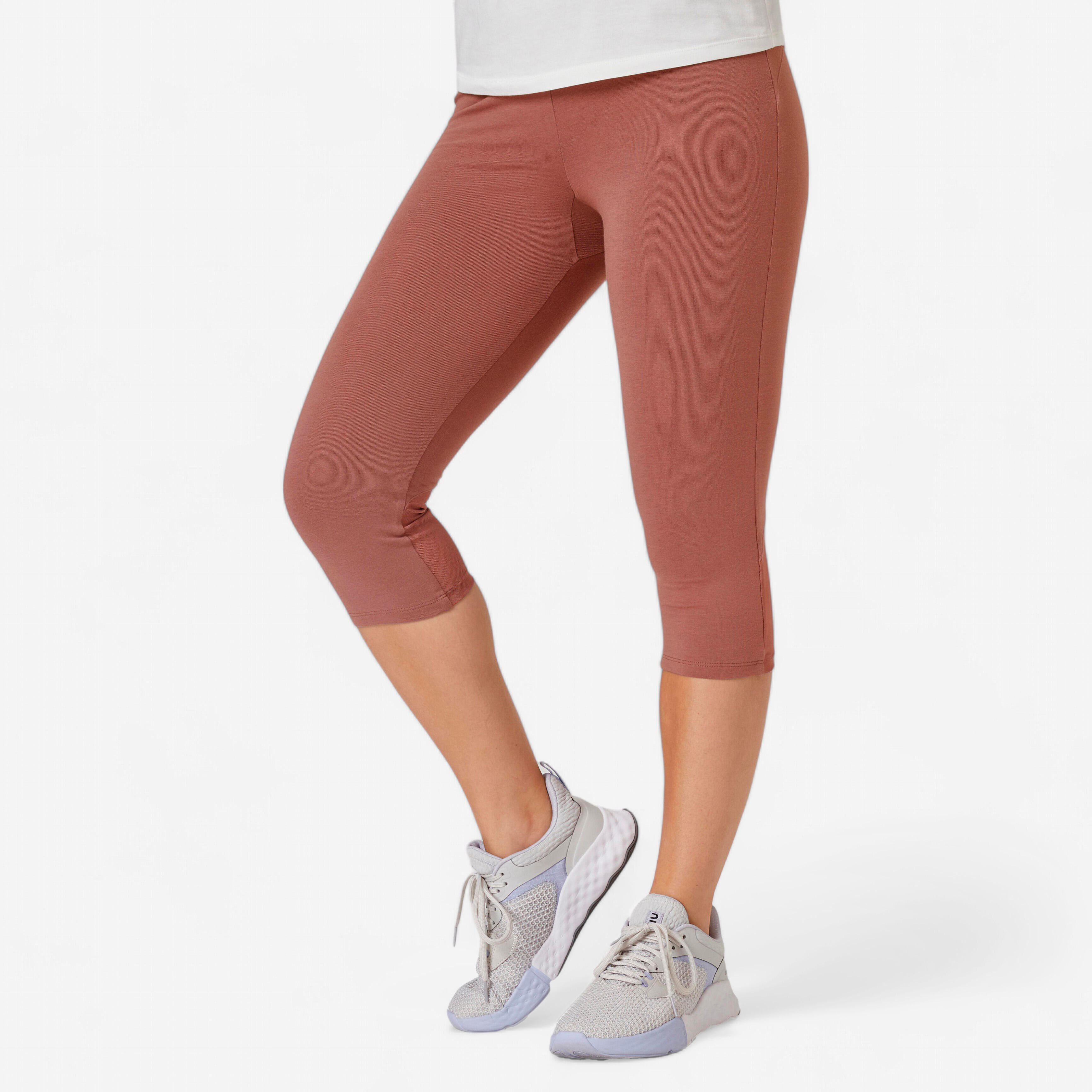 Domyos Leggings 3/4 Fitness 520 Slim violett
