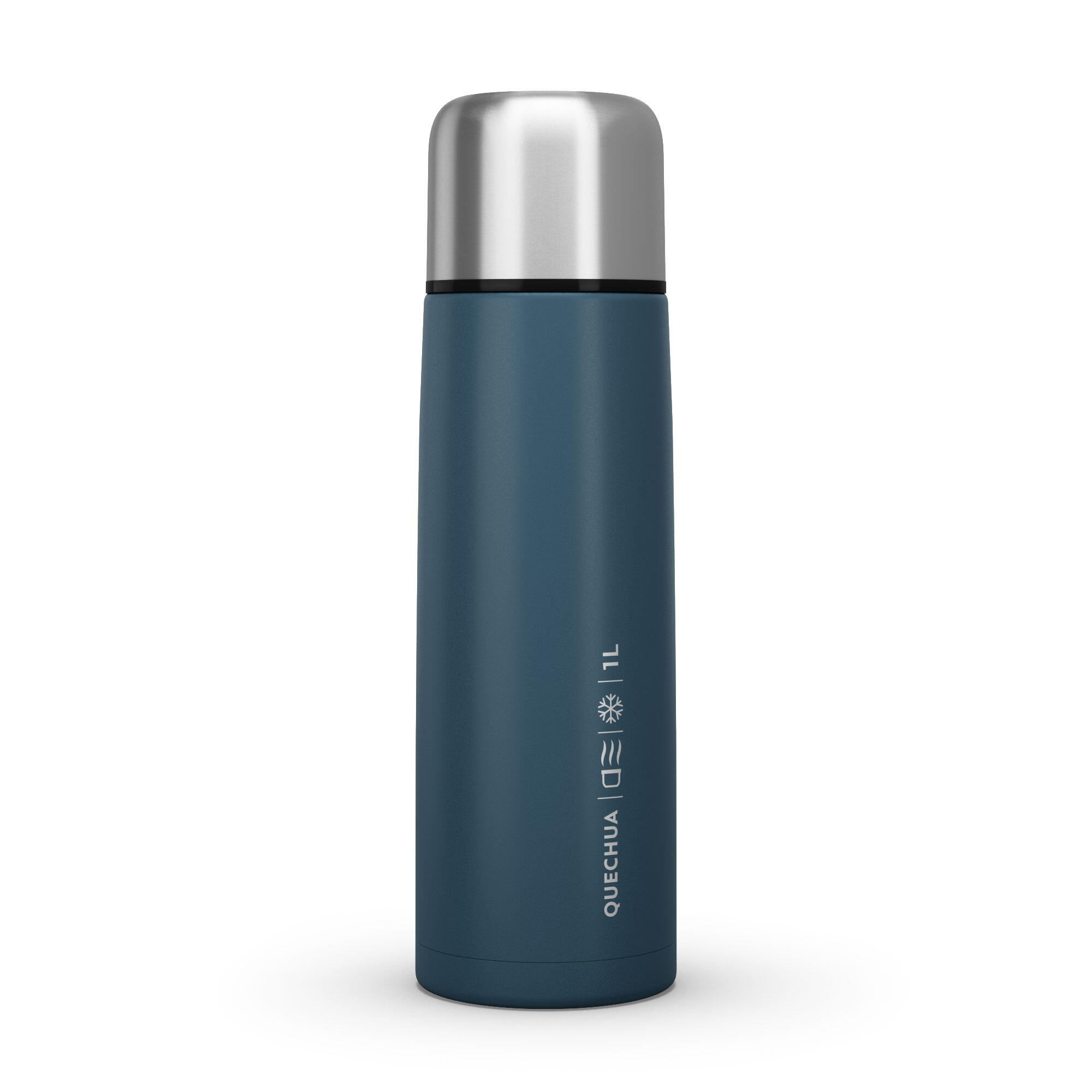 Quechua Isolierflasche Wandern Inox Edelstahl 1 Liter blau