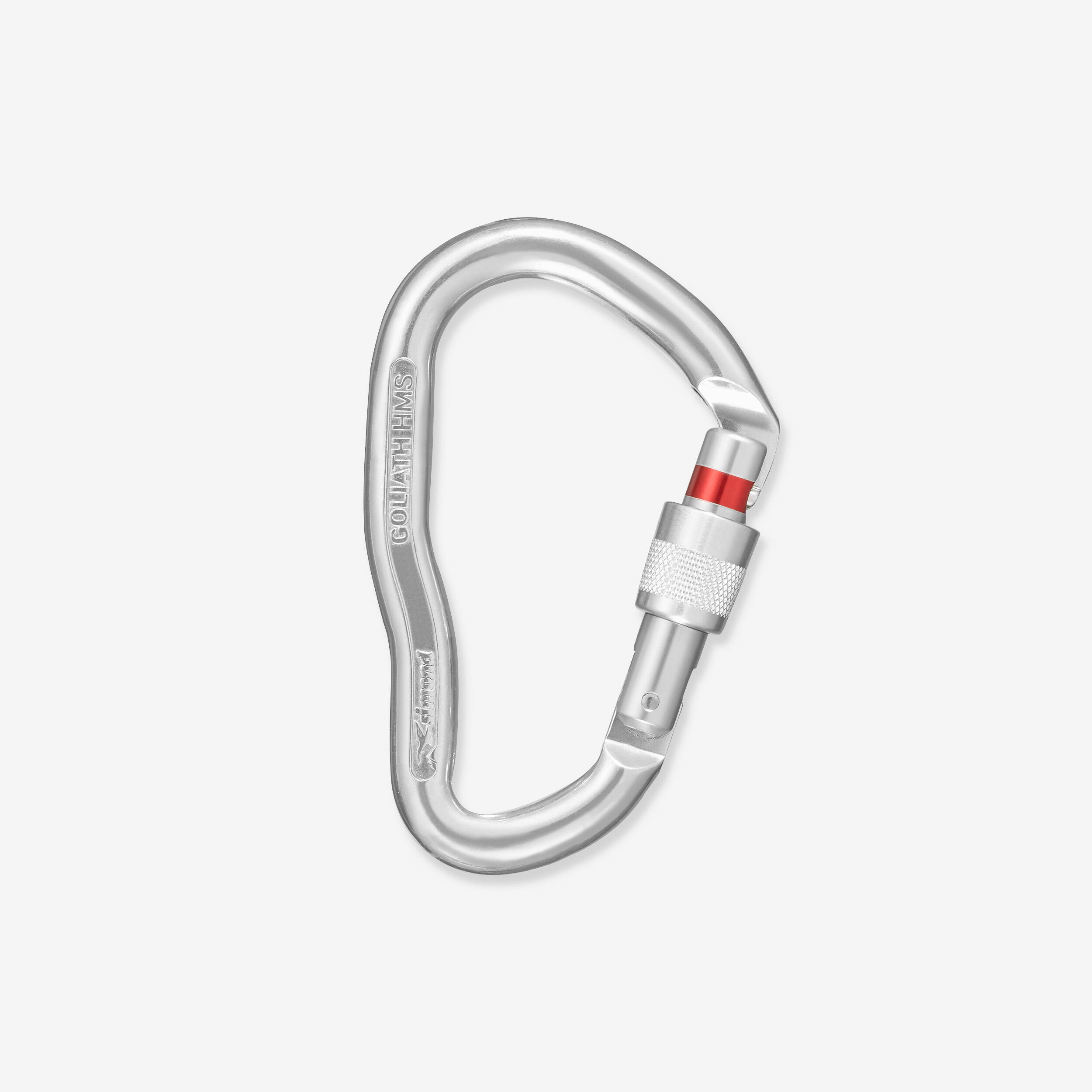 Simond HMS-Schraubkarabiner Goliath Secure Bergsteigen und Klettern grau