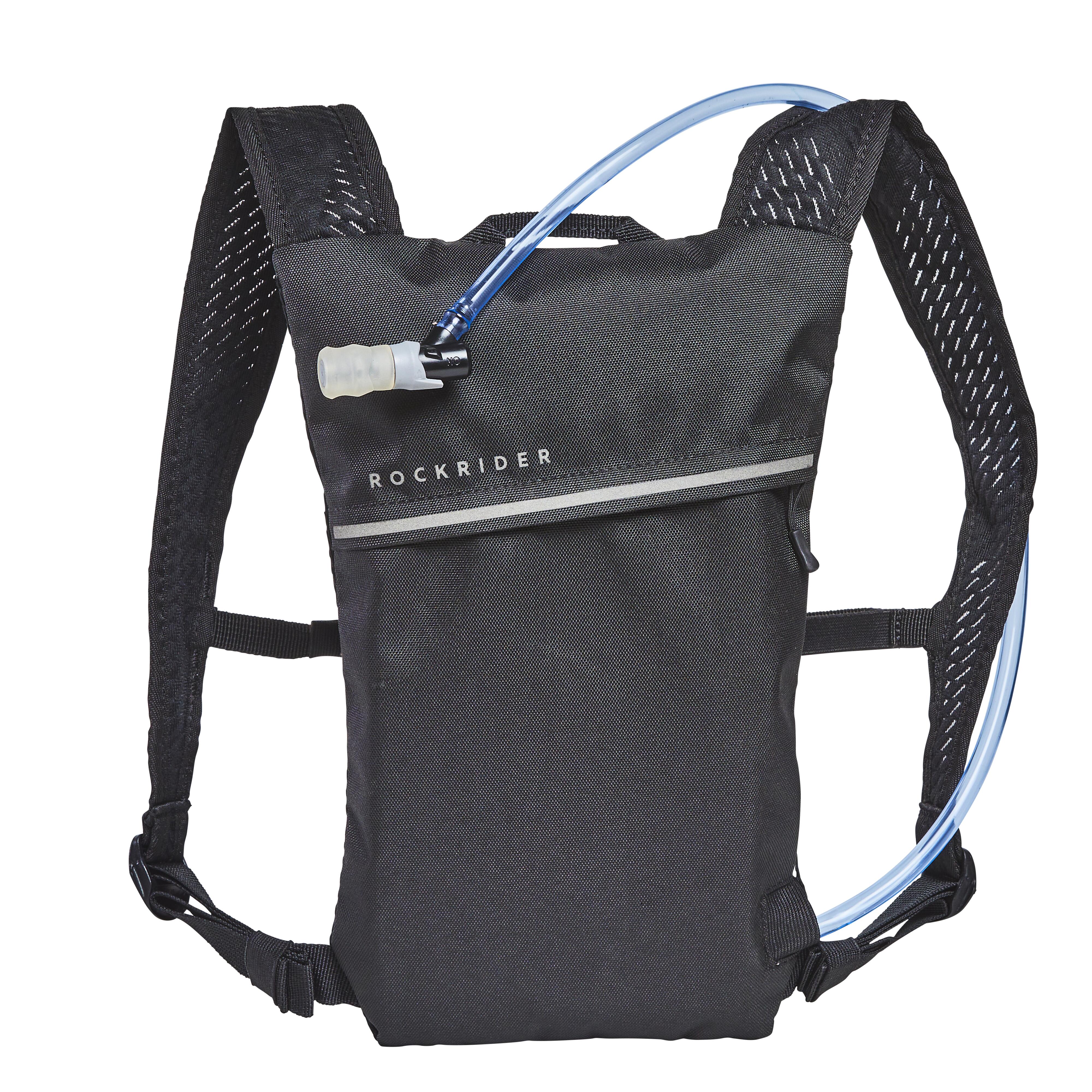 Rockrider Trinkrucksack MTB Explore ST 2 l/1 l Wasser schwarz