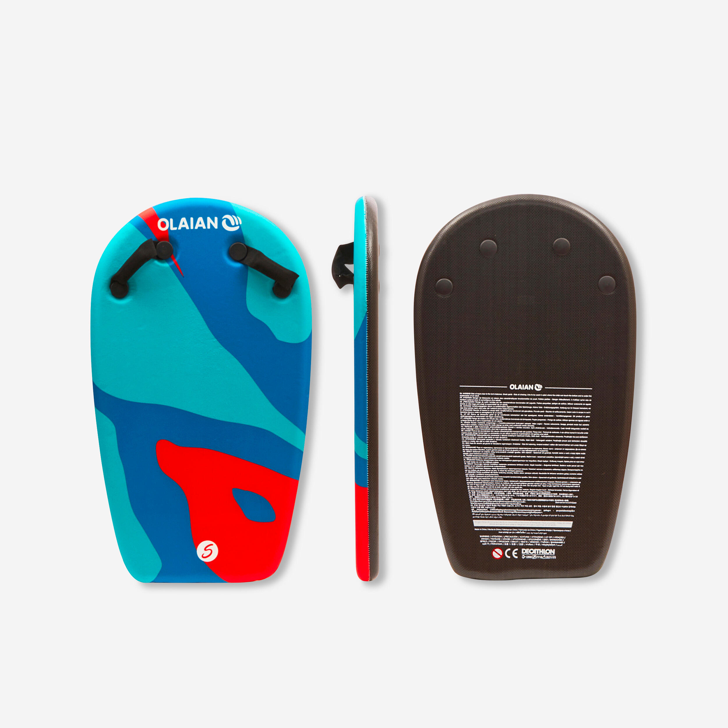 Radbug Bodyboard Bodyatu Kinder 4–8 Jahre mit Griffen tarnfarben