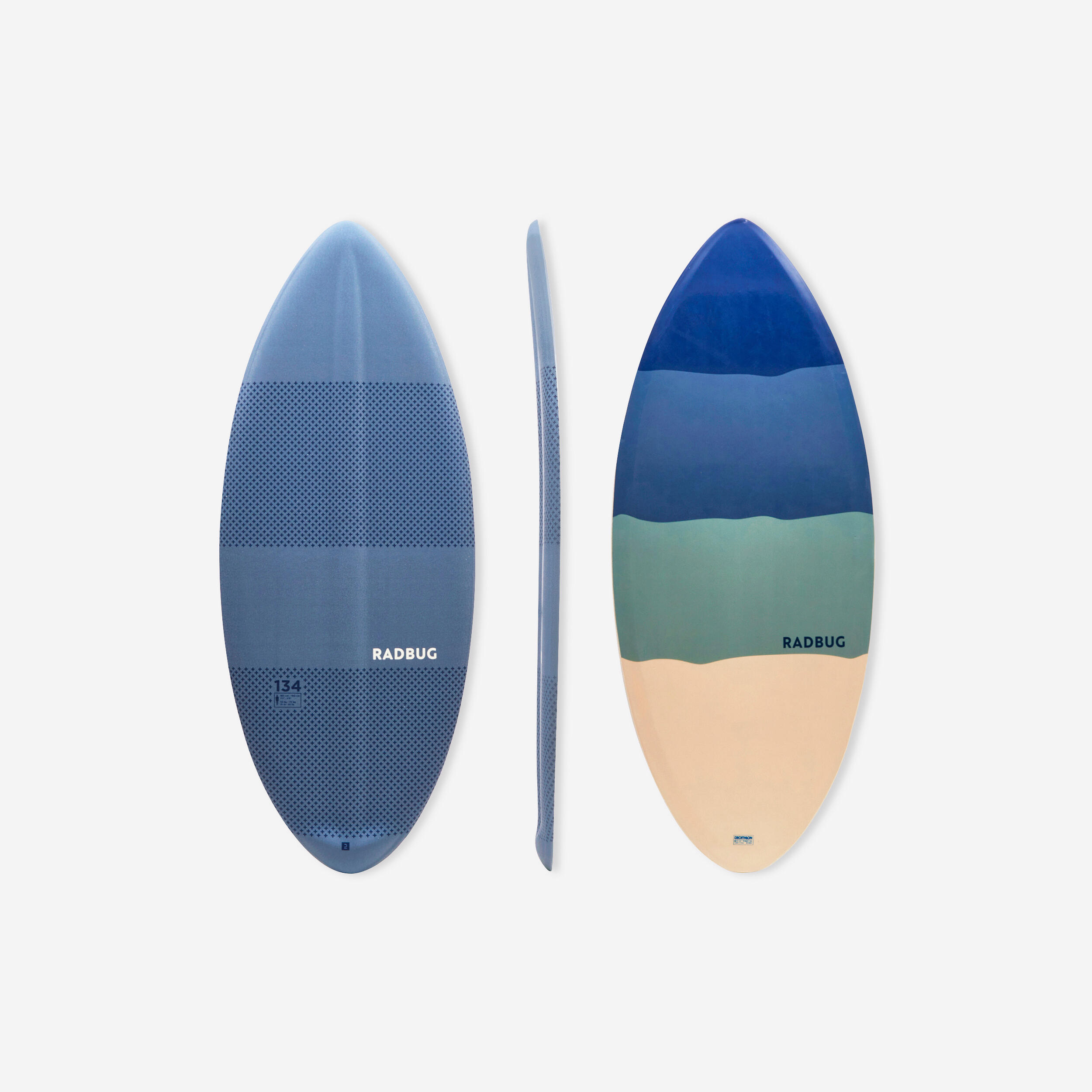Radbug Skimboard Schaumstoff Erwachsene blau/grau