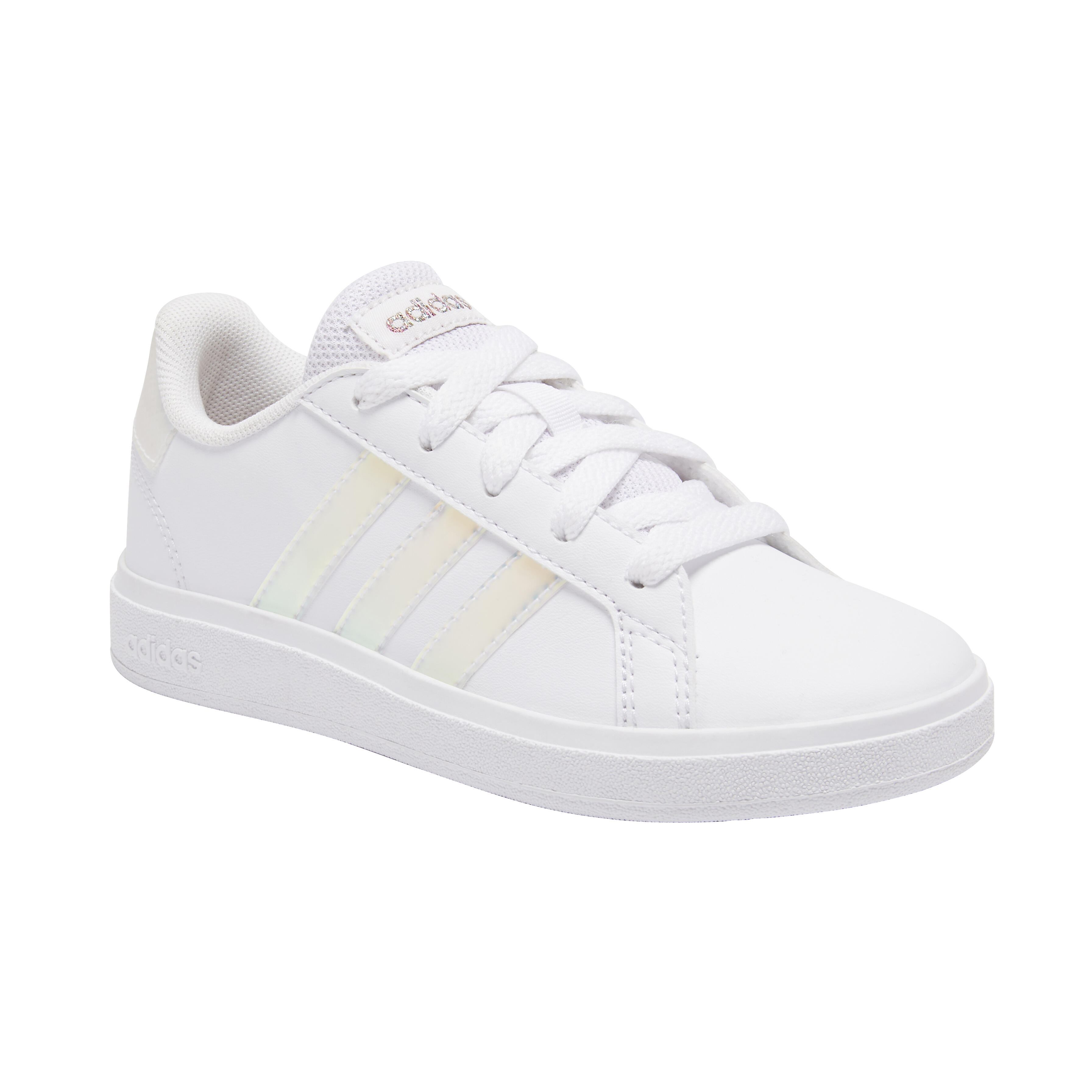 Adidas Sportschuhe Sneaker Grand Court Schnürs. Kinder weiss/irisierend