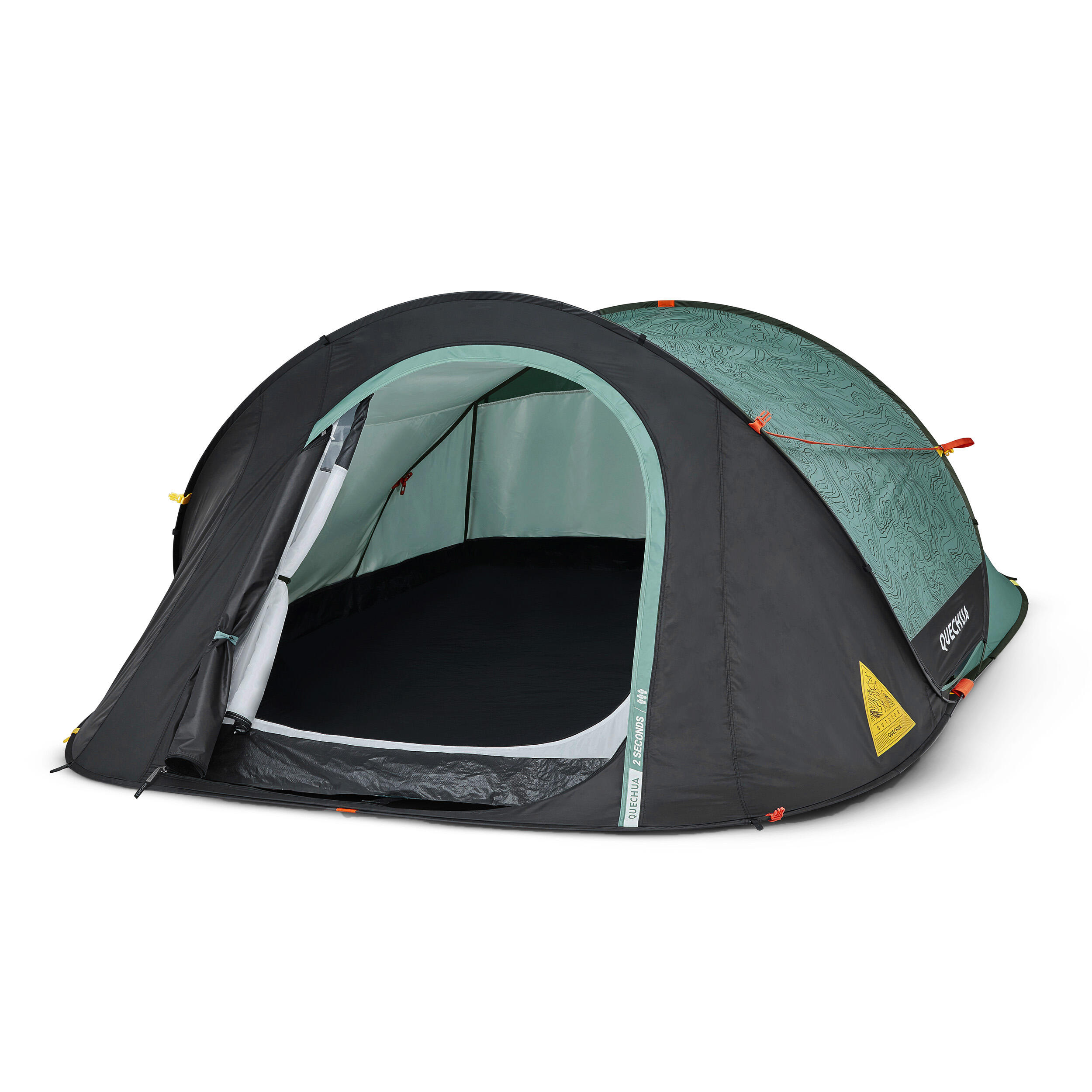 Quechua Wurfzelt 2 Seconds LTD Scout für 3 Personen braun/grün