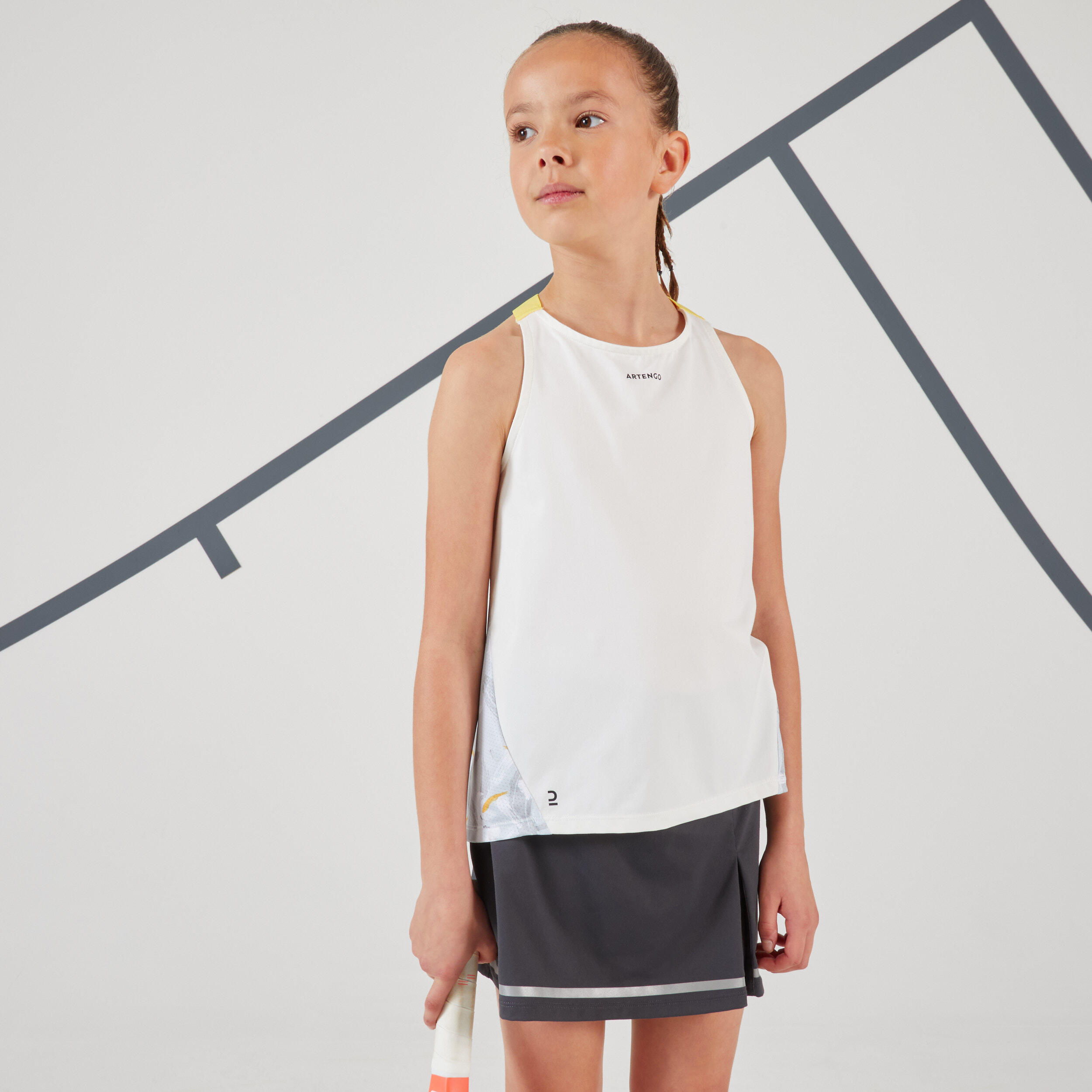 Artengo Tennis Top Mädchen TTK900 weiss