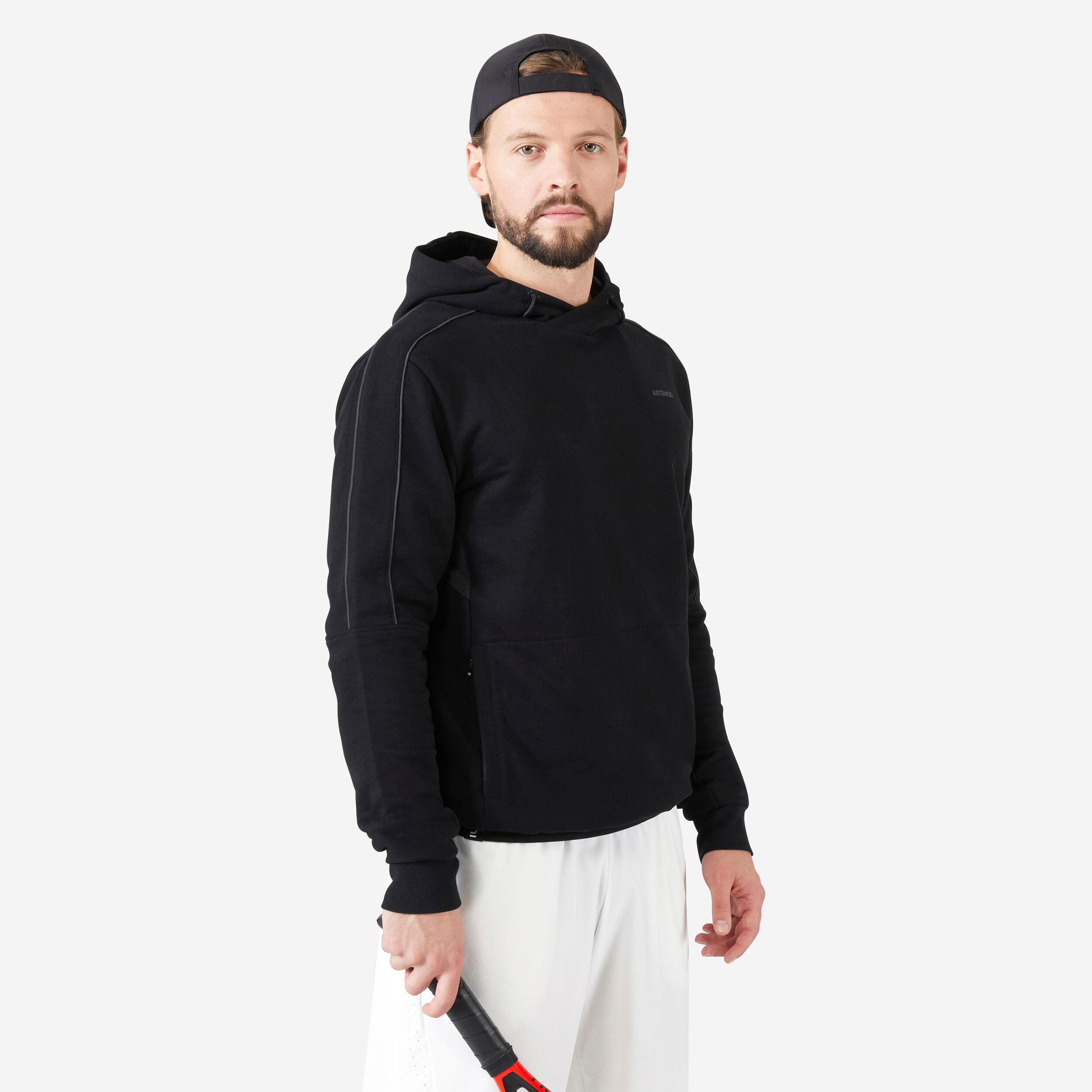 Artengo Herren Tennis Kapuzenpullover - TSW Soft schwarz
