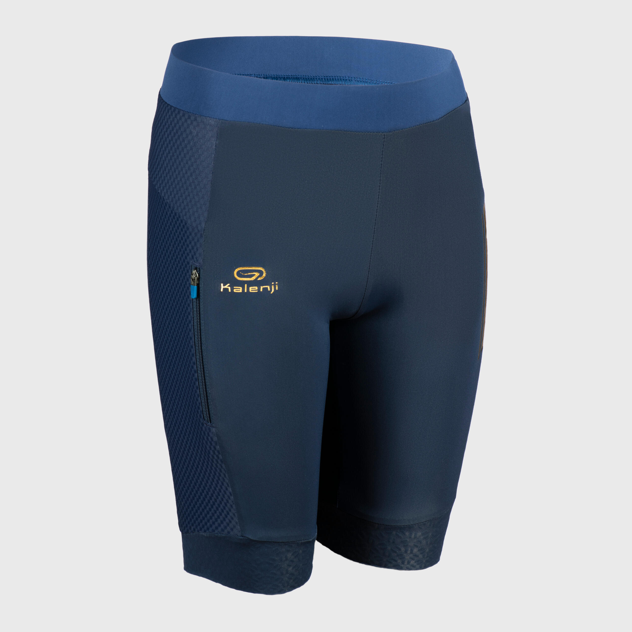 Kiprun Laufshorts Tights Leichtathletik AT500 Kinder blau