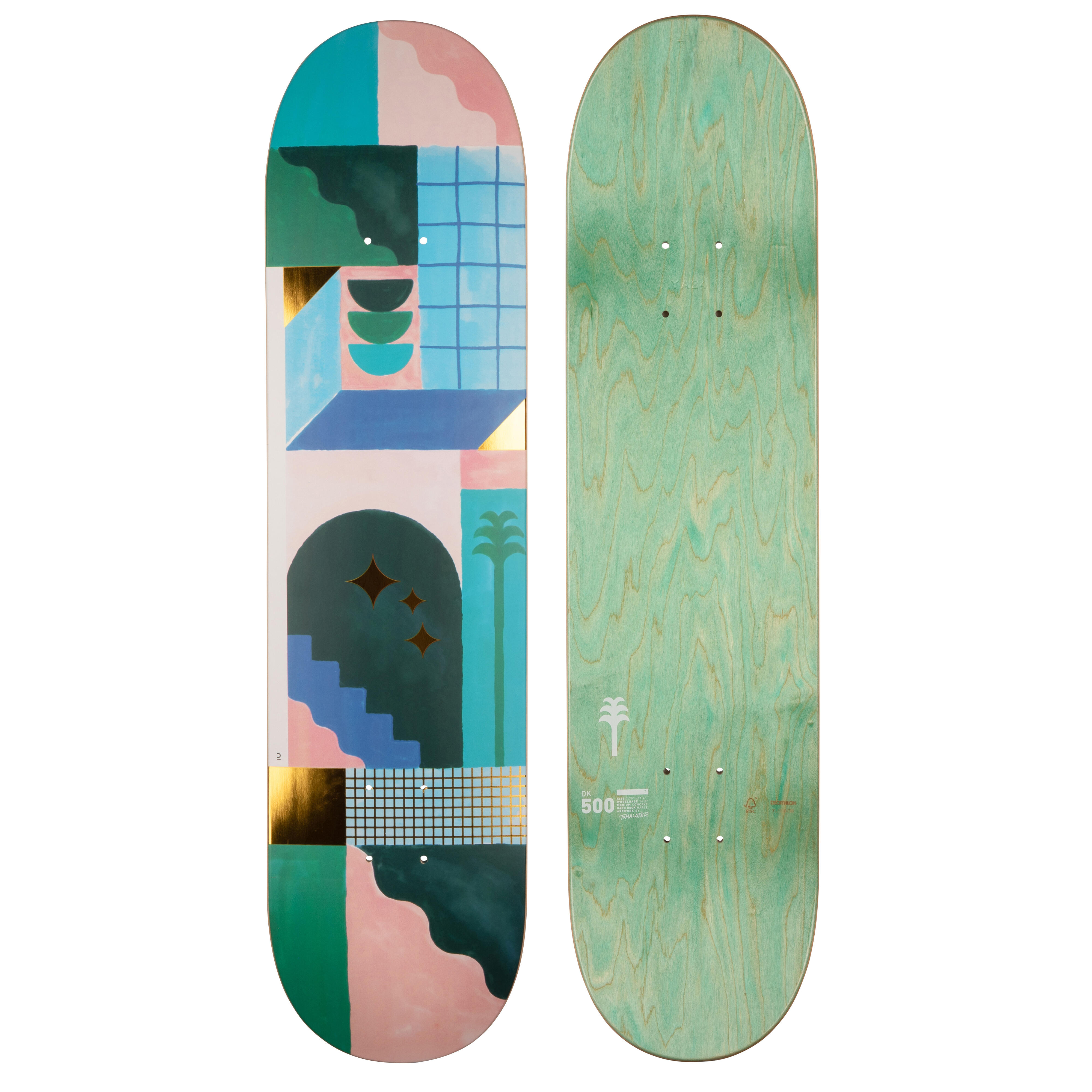 Oxelo Skateboard Deck aus Ahornholz DK500 Popsicle Grösse 7,75" Graphik von @Tomalater
