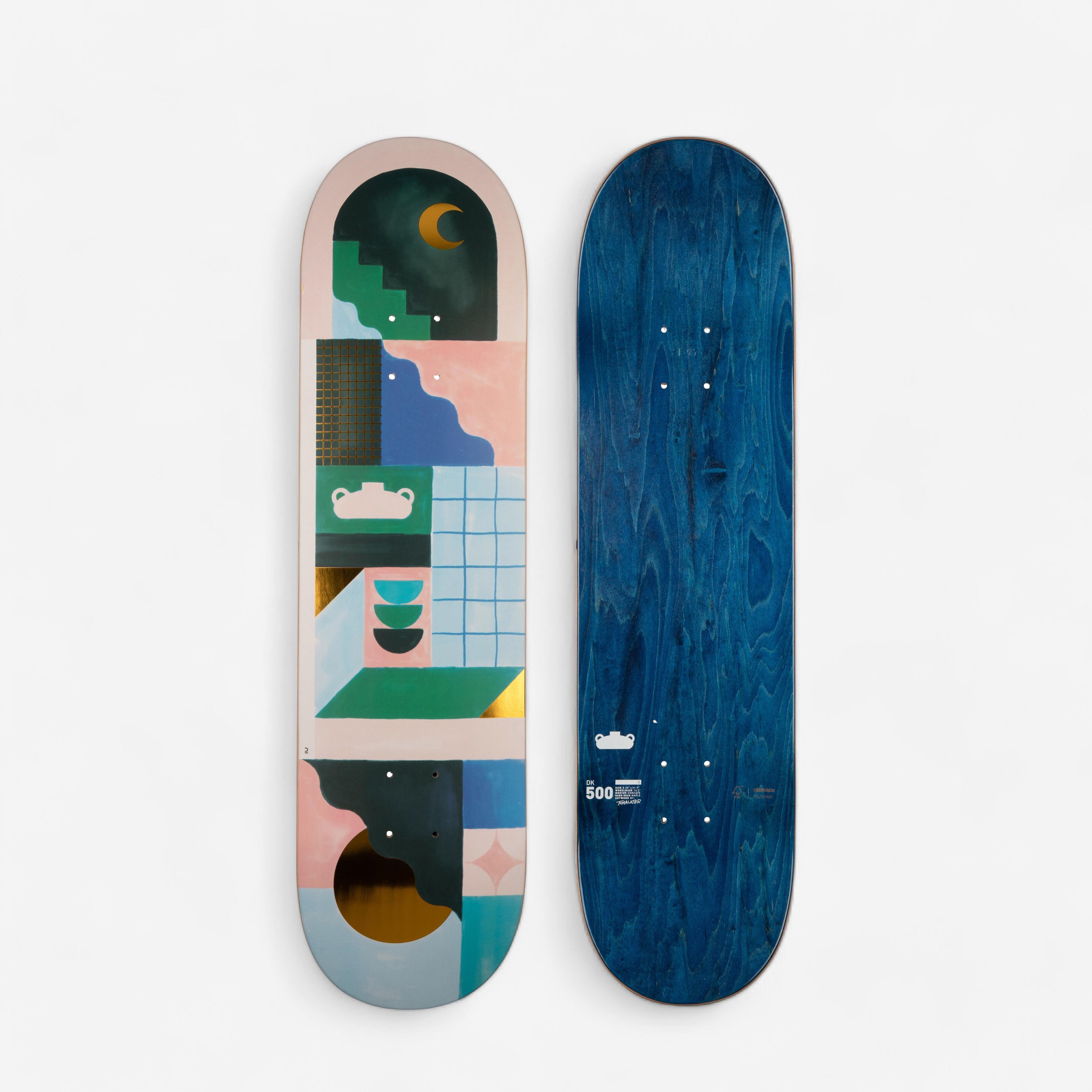 Oxelo Skateboard Deck Ahornholz DK500 Popsicle 8,25" Graphik von @Tomalater