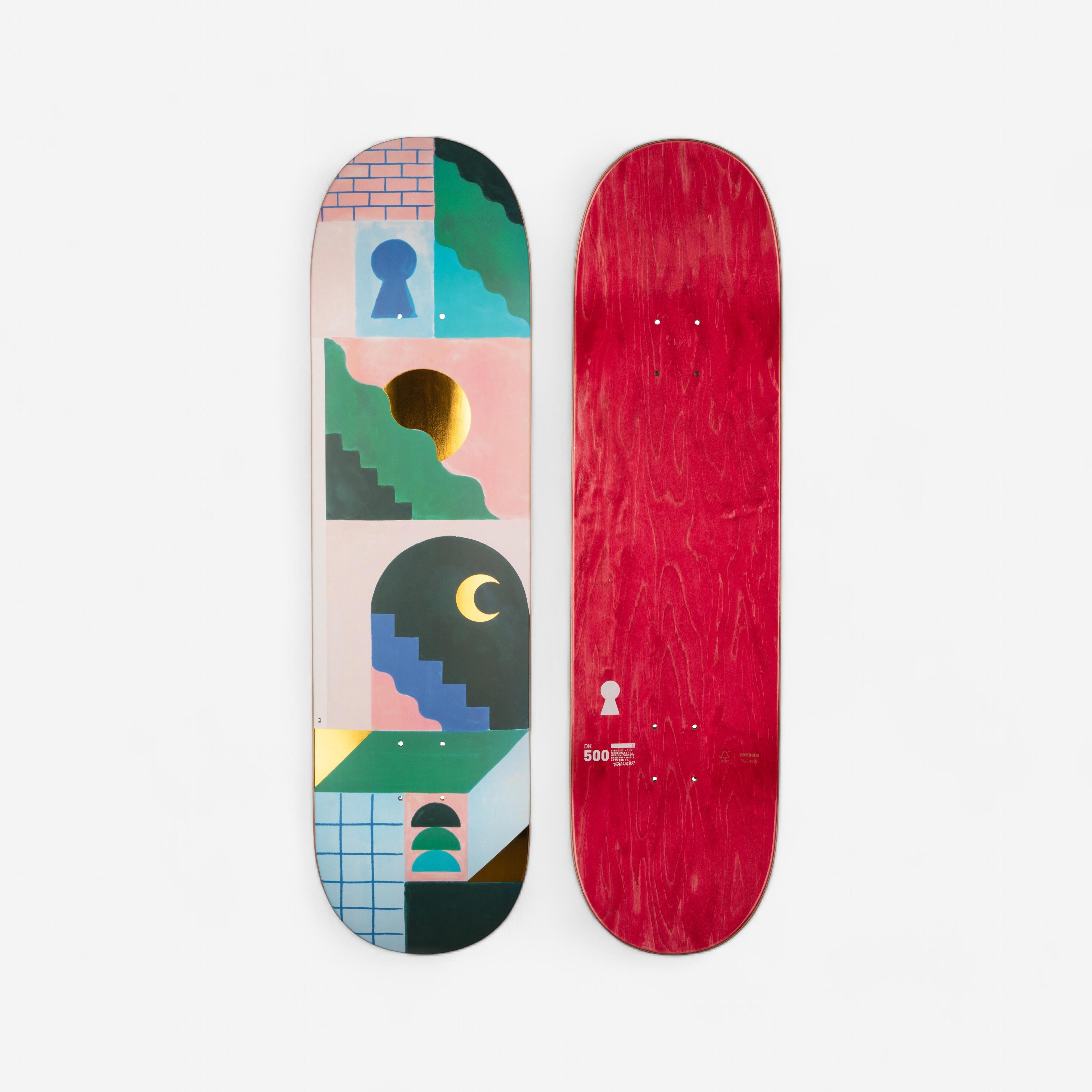 Oxelo Skateboard Deck Ahornholz DK500 Popsicle 8,5"Graphik von @Tomalater
